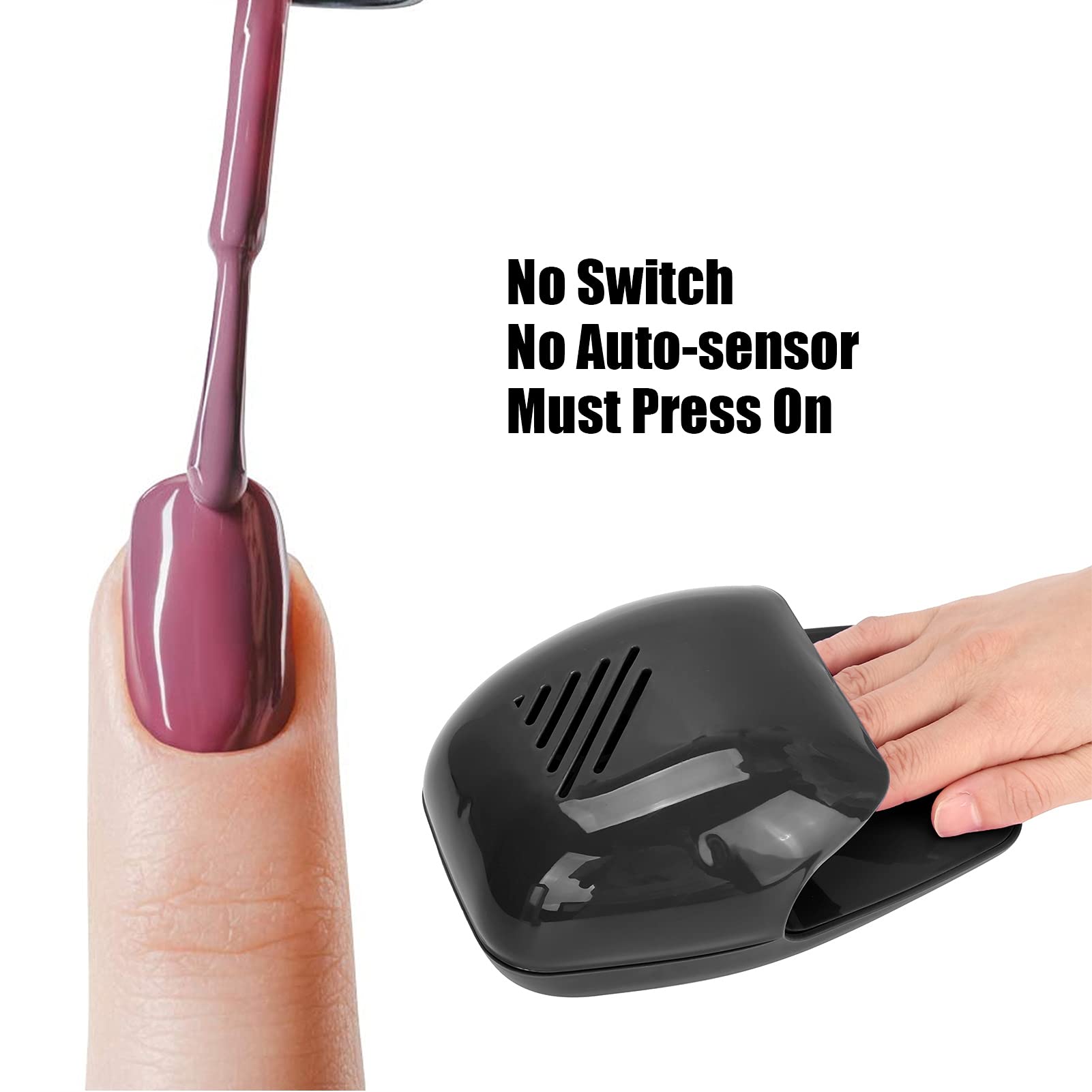 Portable Mini Nail Art Dryer Fan - Fast Drying Nail Polish Blower for Home & Salon Use | Perfect for Manicures, Gel Polish, and Acrylic Nails at Home or Professional Nail Salons