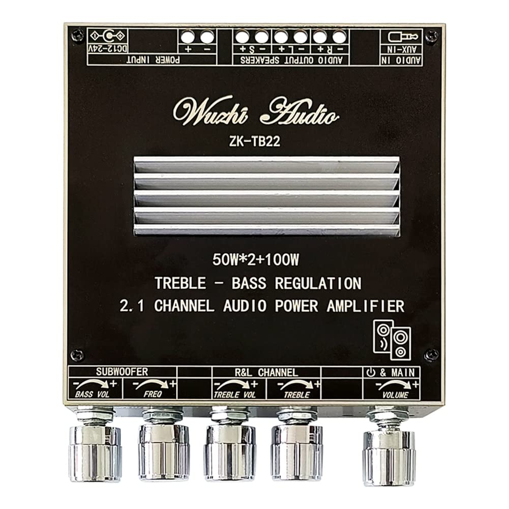 Gathukila-TB22 2.1 Channel Bluetooth Power Amplifier Board | 50Wx2 100W Mini Wireless Audio Digital Amp Module with TPA3116D2 Chip | Ideal for Home Theater, Car Audio, and Portable Speakers