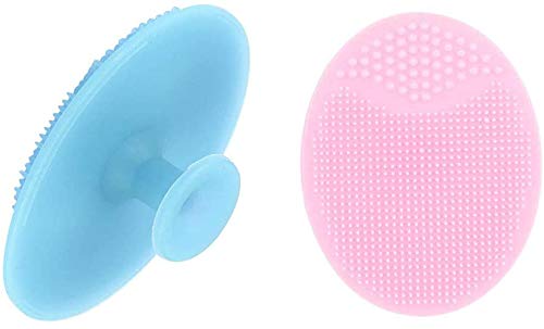 SYGA 2 Pack Soft Silicone Facial Cleansing Brush Pads - Exfoliating Scrubbers for Blackhead Removal & Face Massage (Assorted Colors) - Perfect for Daily Skincare Routine & Spa Treatments