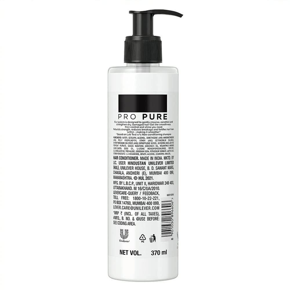 TRESemme Hair Fall Defense Shampoo 1 Liter & Pro Pure Damage Recovery Conditioner 390ml - Sulfate Free, Paraben Free with Fermented Rice Water for Damaged Hair - Reduce Breakage & Restore Shine for Daily Hair Care Routine