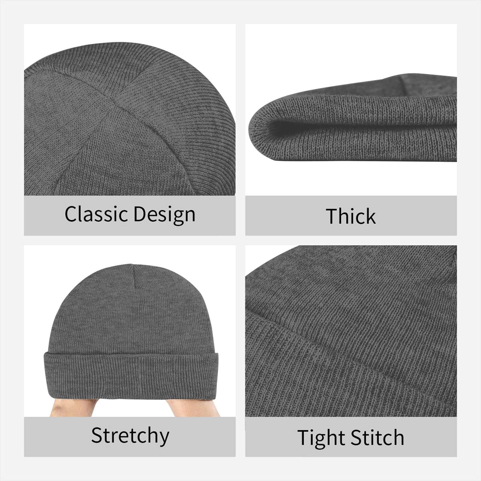 Custom Beanies for Men & Women - Personalized Knit Hats with Text, Photo, or Logo - Warm Winter Beanie for Outdoor Activities, Gifts & Fashion