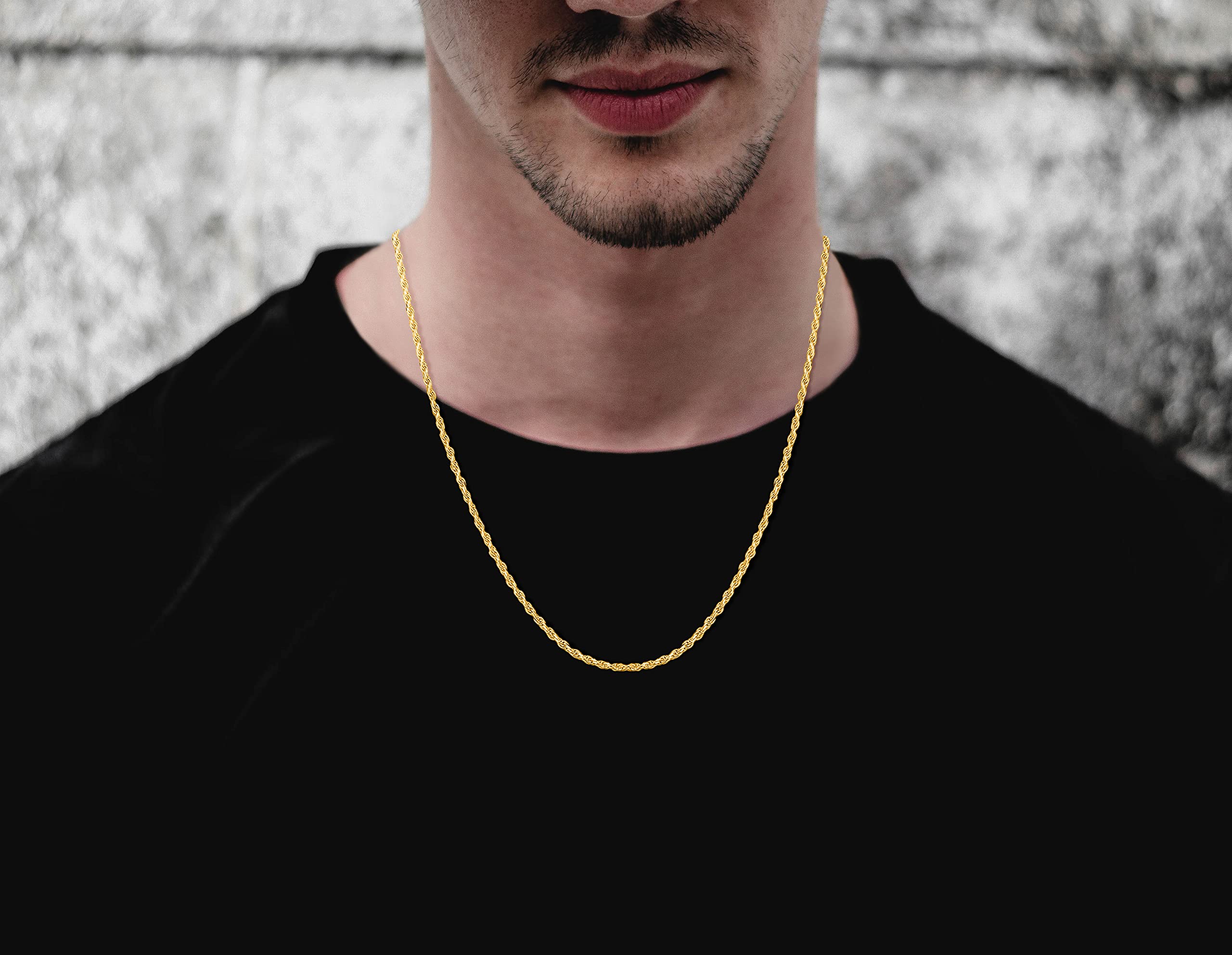 10K Solid Gold Italian Rope Chain Necklace 1.5mm - 10 Karat Real Gold Jewelry for Women & Men - Made in Italy - Perfect for Gifts, Anniversaries & Everyday Luxury Wear