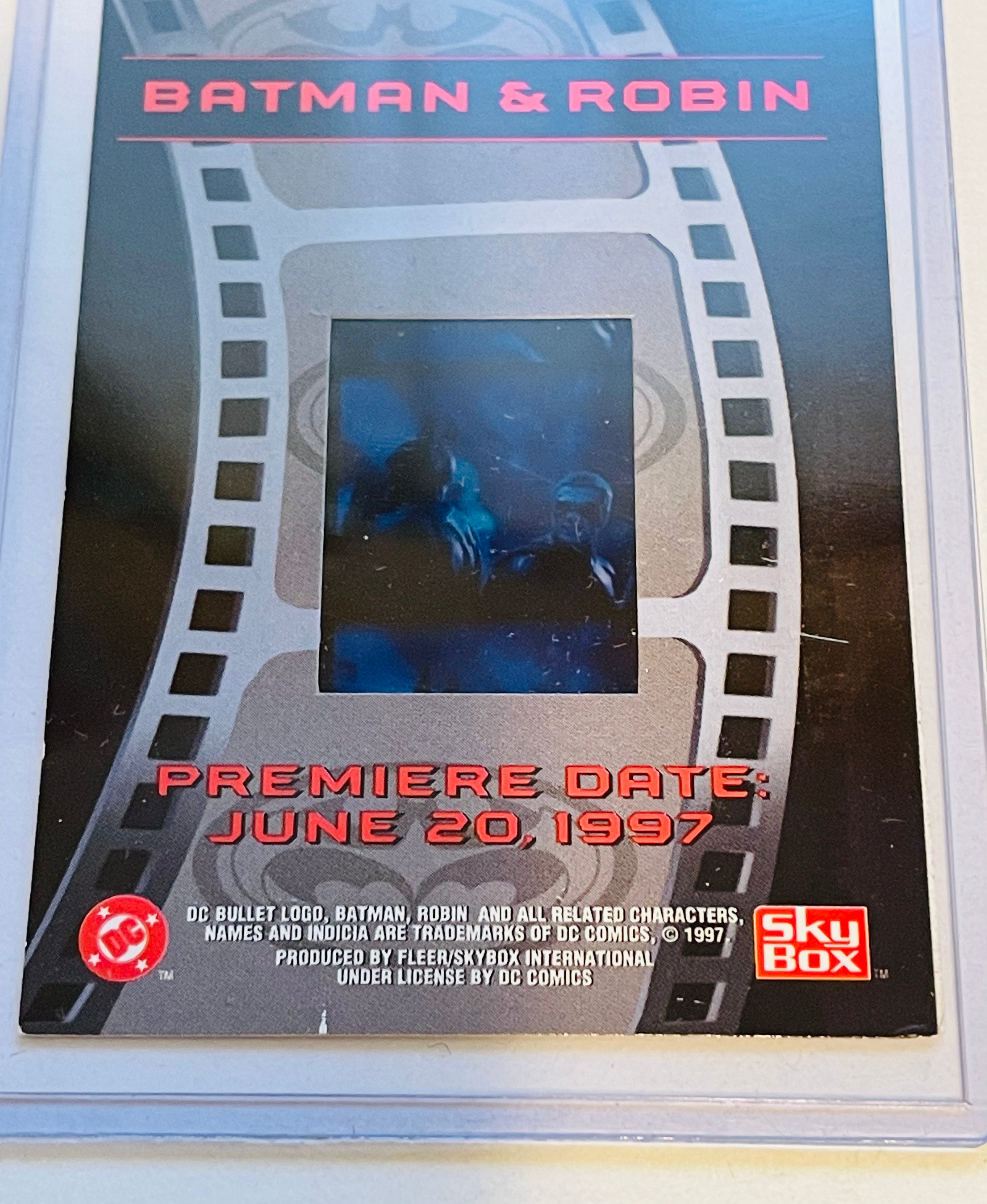 1997 Skybox Batman and Robin Movie Rare Celluloid Insert Card - Collectible Trading Card for Superhero Fans & Movie Memorabilia Enthusiasts
