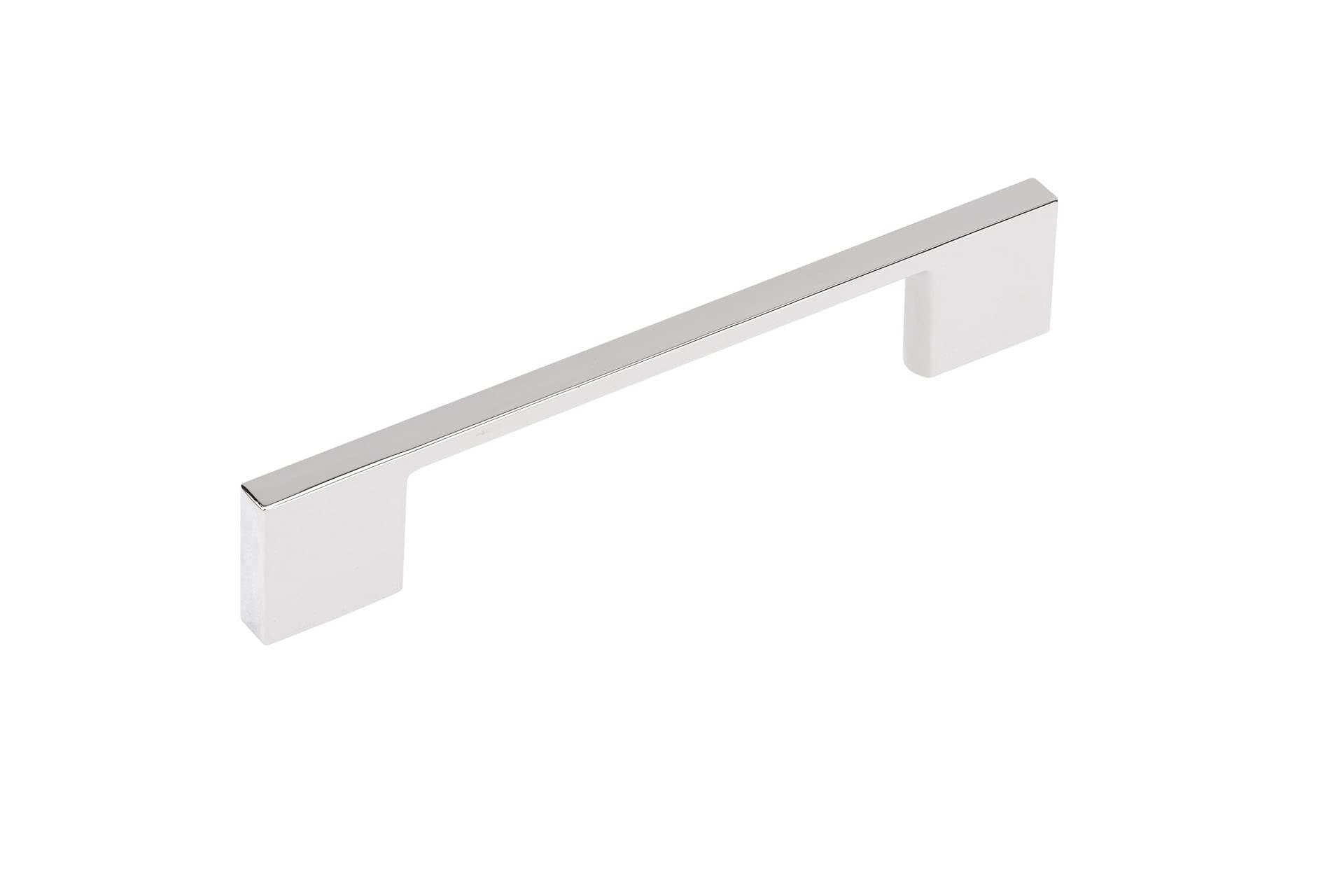 Richelieu Hardware 6132896180 Lawrence Collection 3 3/4-inch (96mm) Polished Nickel Cabinet Pull Handle - Modern Drawer Pull for Kitchen Cabinets, Bathroom Vanity & Furniture - Perfect for Home Renovation & DIY Projects