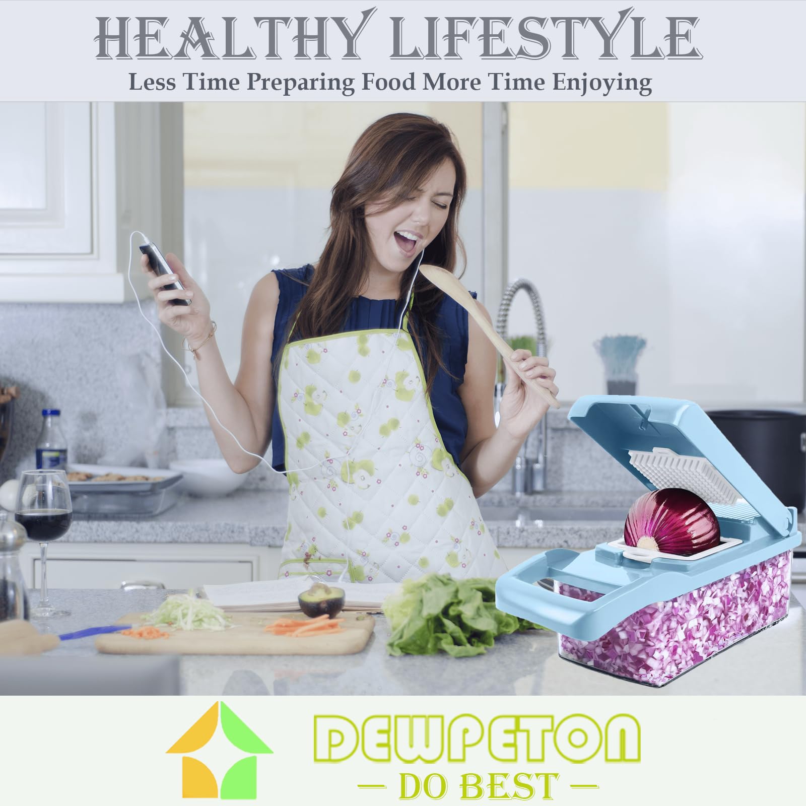 16-in-1 Pro Series Vegetable Chopper & Mandoline Slicer - Multi-Functional Food Processor with Container - Onion, Salad, Veggie Cutter & Spiralizer - Perfect for Meal Prep, Healthy Cooking & Kitchen Essentials