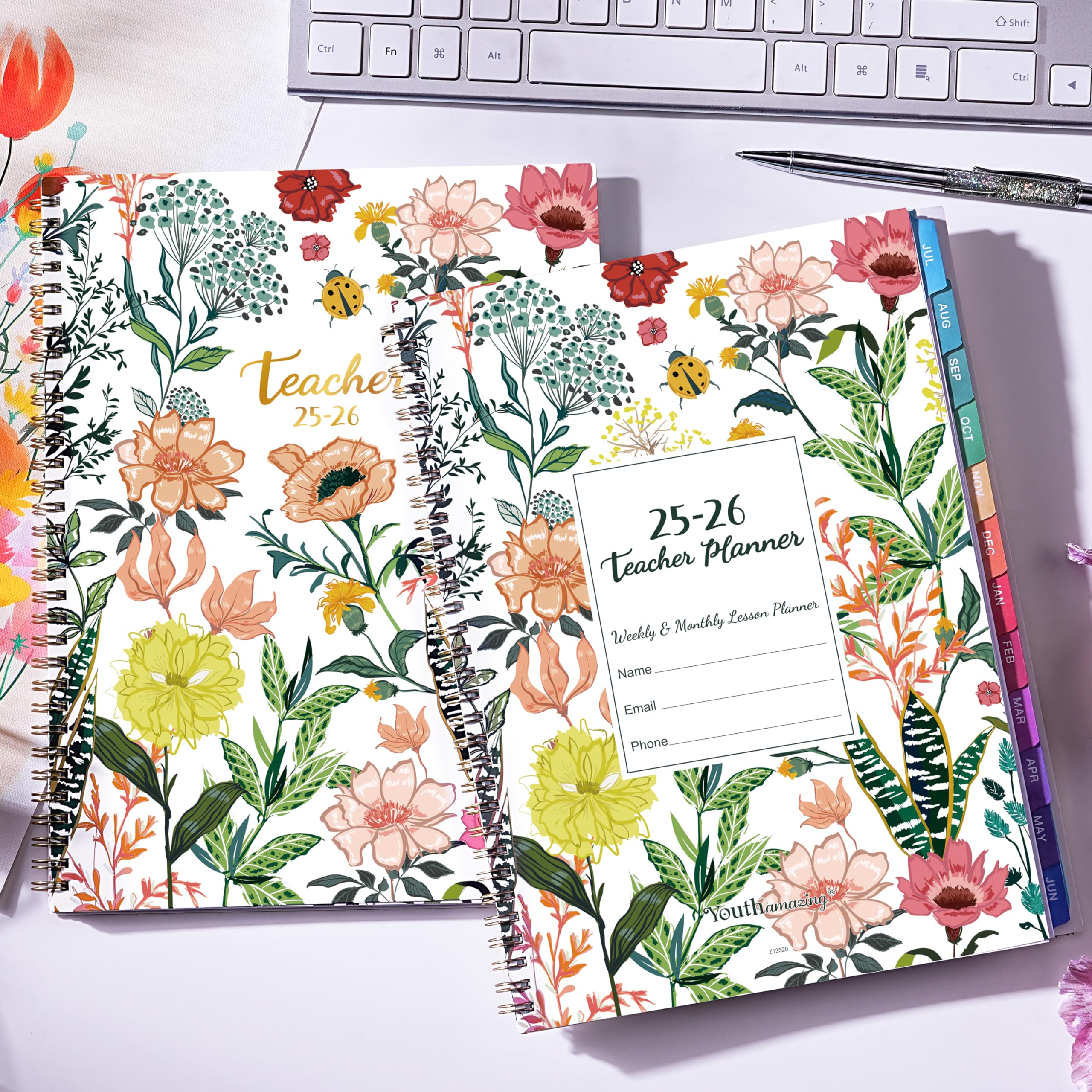 2025-2026 Teacher Planner - Academic Lesson Plan Book with Weekly & Monthly Calendar (July 2025-June 2026) | 8.5