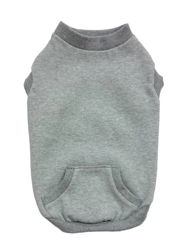 Warm Gray Outdoor Dog Sweatshirt - Cozy Fleece Pullover for Small Medium Large Dogs - Perfect for Winter Walks & Cold Weather Adventures