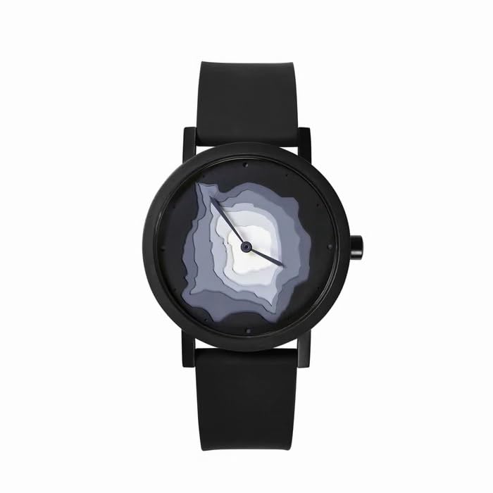 Men's Analog Wrist Watch 40mm Black Japanese Quartz Movement - Water Resistant 30M (100ft) - Casual & Business Wear - Terra-Time Black Watch for Everyday Use, Office, and Outdoor Activities
