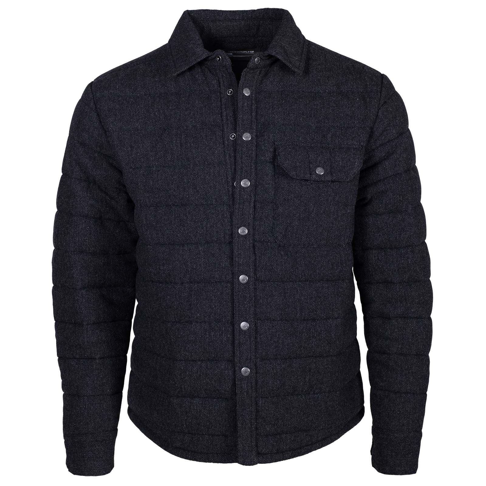Archer Herringbone Shirt Jacket for Men - Stylish Casual Button-Up Shirt with Lightweight Comfort - Perfect for Outdoor Adventures, Date Nights & Layering in Fall/Winter