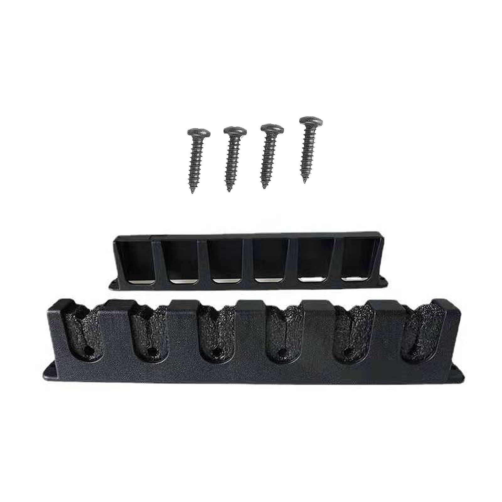 Wall Mounted Fishing Rod Holder - Vertical 6-Rod Fishing Pole Rack for Garage Storage (1 Pair) - Perfect for Organizing Fishing Gear at Home, Boat or Cabin