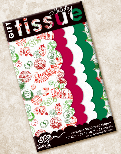 Festive Holiday Scalloped Tissue Paper - Decorative Gift Wrapping & Crafting Supplies for Christmas, Birthdays, Parties & DIY Projects