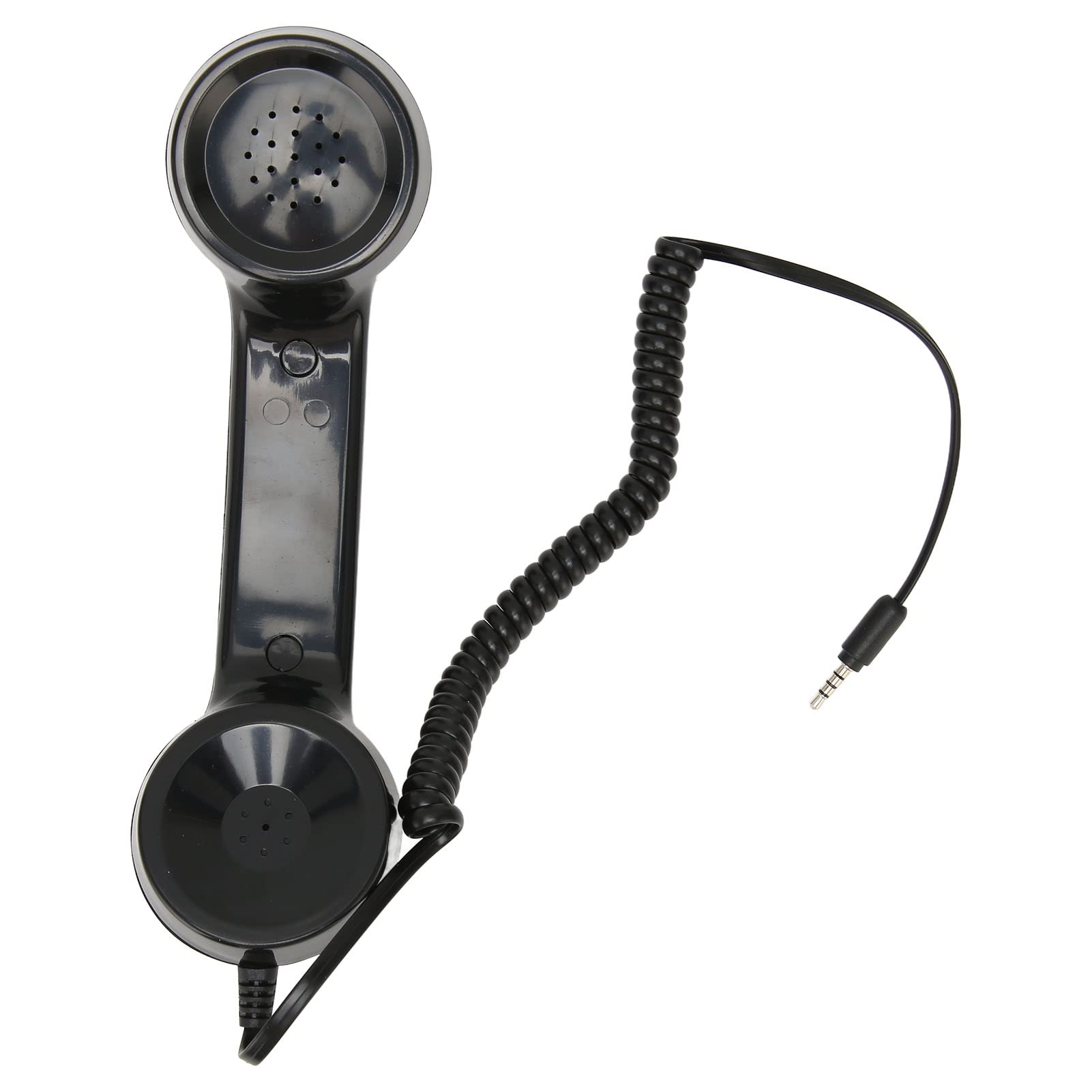 Vintage Retro Phone Handset - Anti-Radiation Cell Phone Receiver for Computers & Landlines - Perfect for Office, Home & Call Centers (Black)
