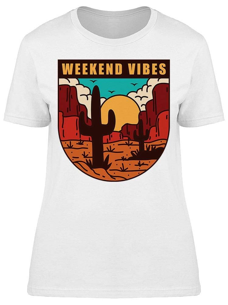 Women's Weekend Vibes Graphic Tee - Trendy Casual T-Shirt for Outings, Brunch & Relaxation | Soft Cotton Comfort