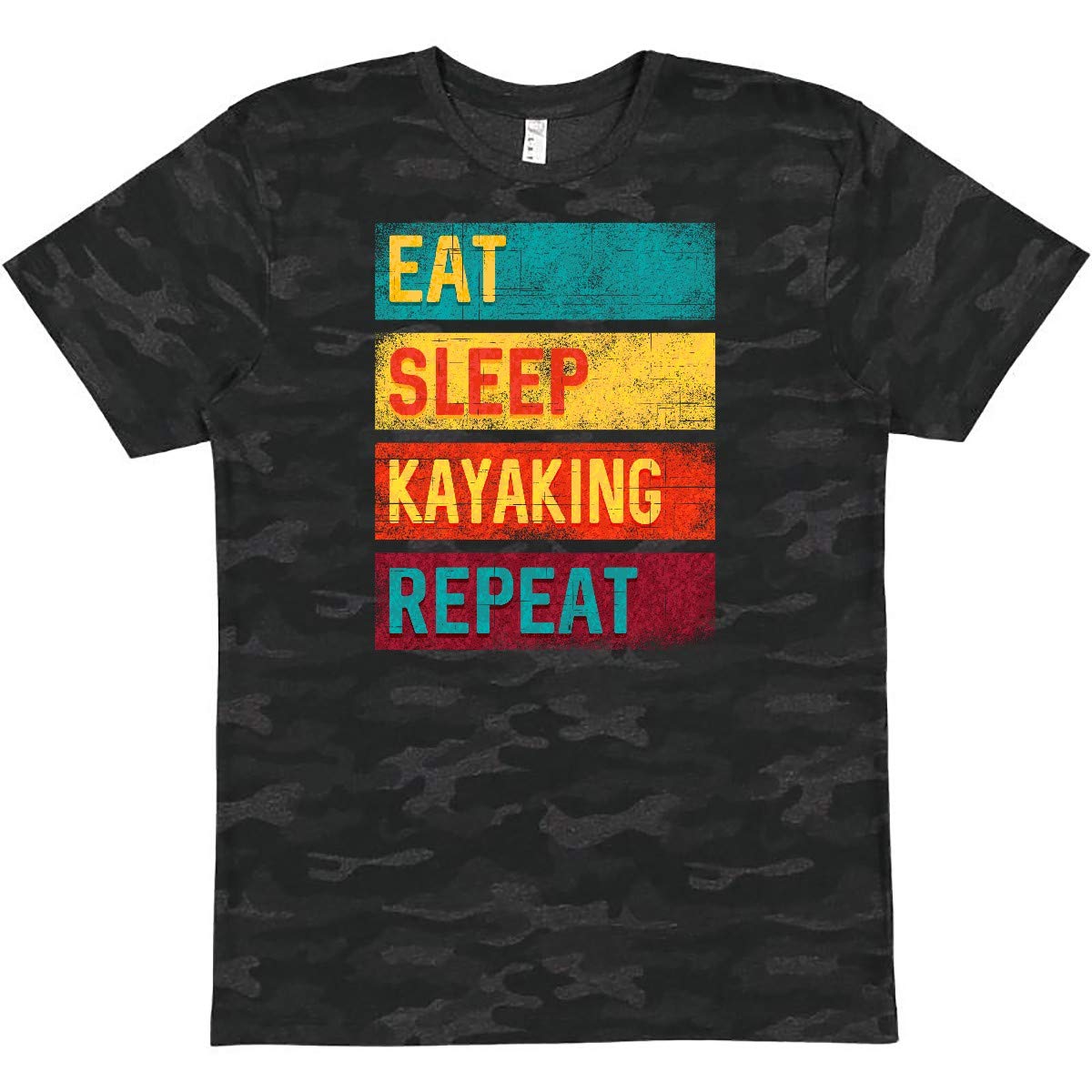 Kayak Eat Sleep Kayaking Repeat Graphic T-Shirt for Men & Women - Comfortable Cotton Tee for Kayaking Enthusiasts, Outdoor Adventures & Casual Wear