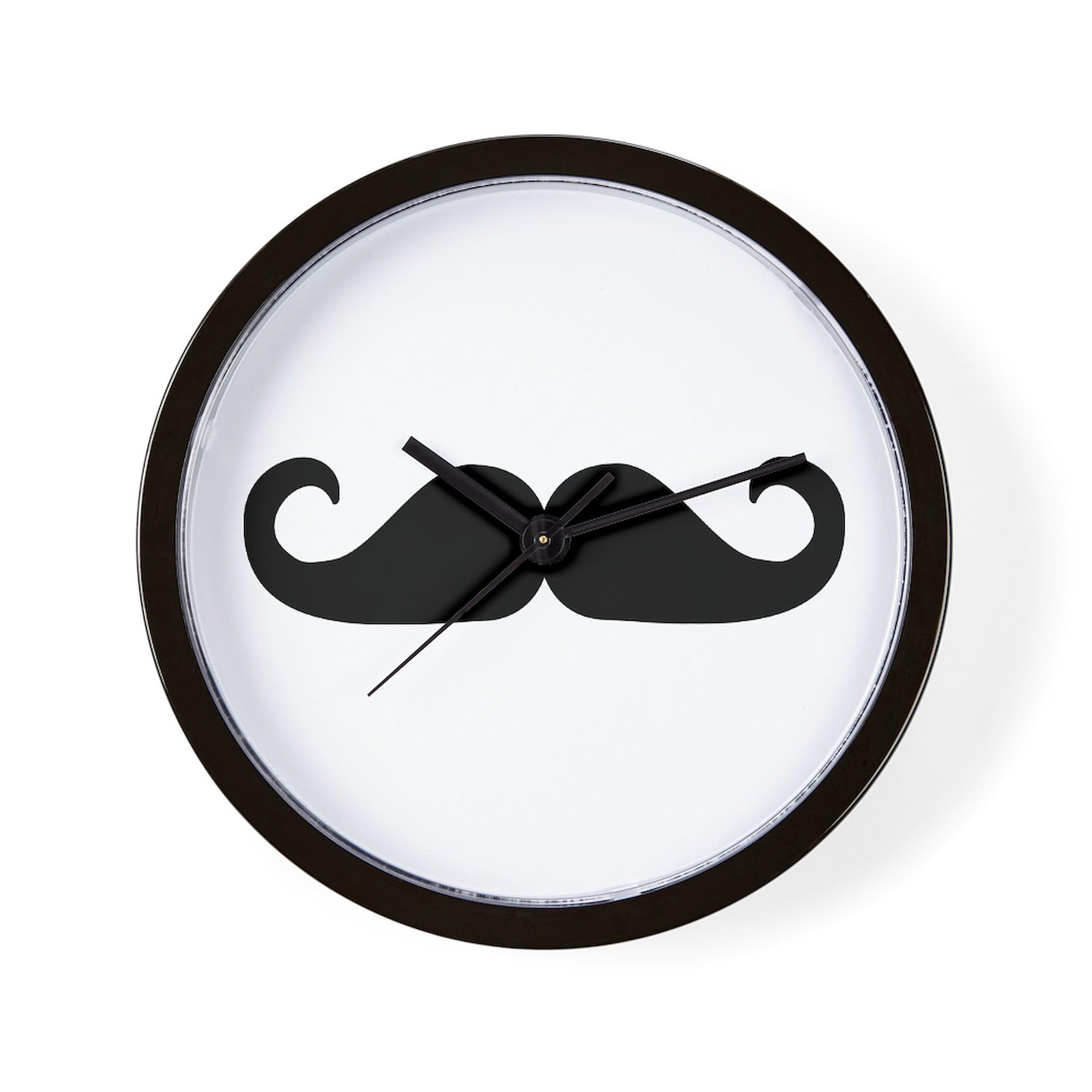 Beard & Mustache Themed 10-Inch Wall Clock - Perfect for Living Room, Kitchen, or Office Decor | Unique Gift for Men & Home Décor