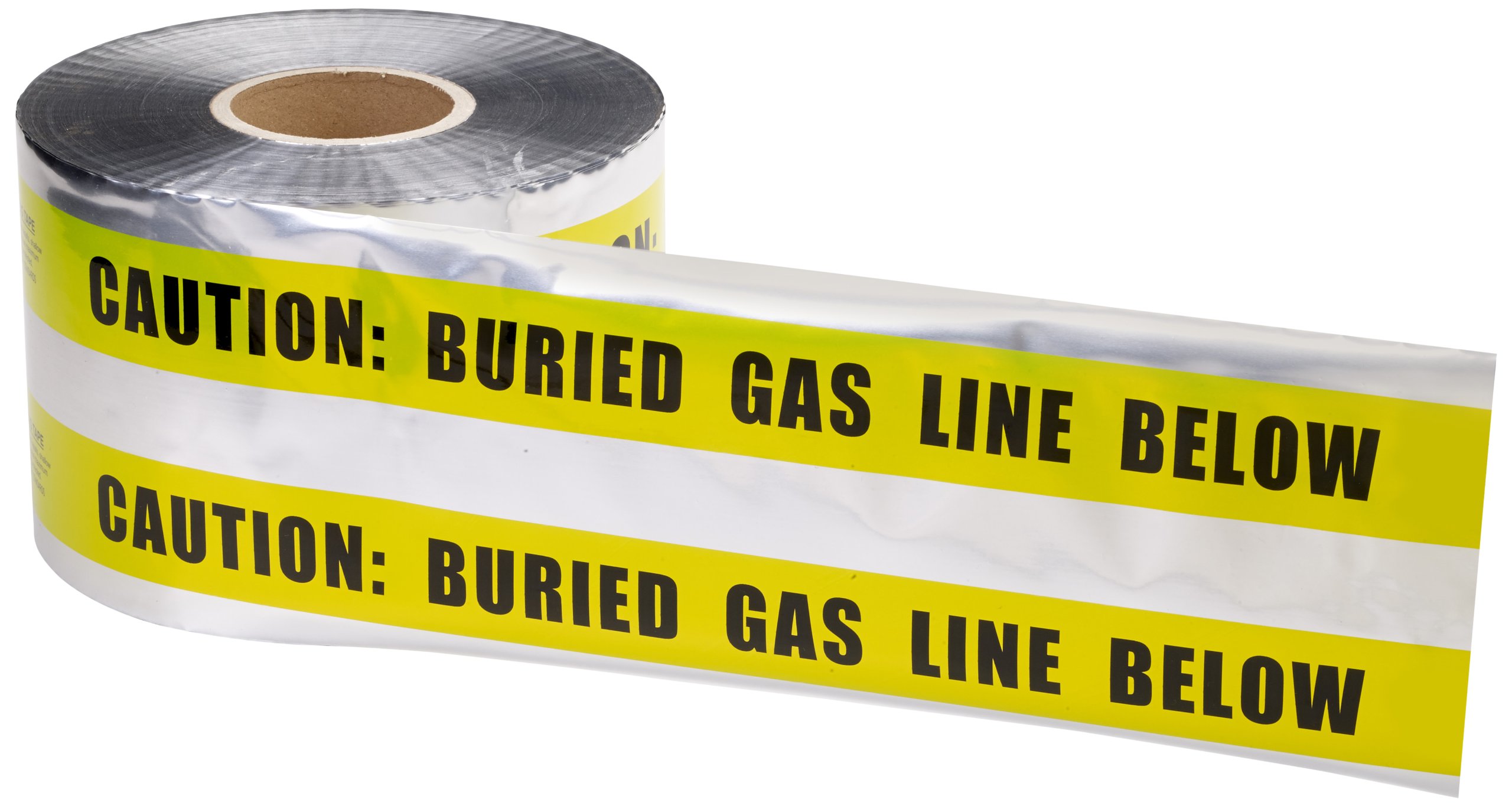 Detectable Underground Gas Line Marking Tape - 1000' x 6
