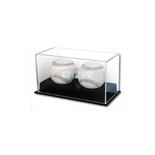 BCW Acrylic Double Baseball Display Case - Clear Protective Holder for Collectible Baseballs - Perfect for Showcasing Memorabilia in Home, Office, or Sports Collections