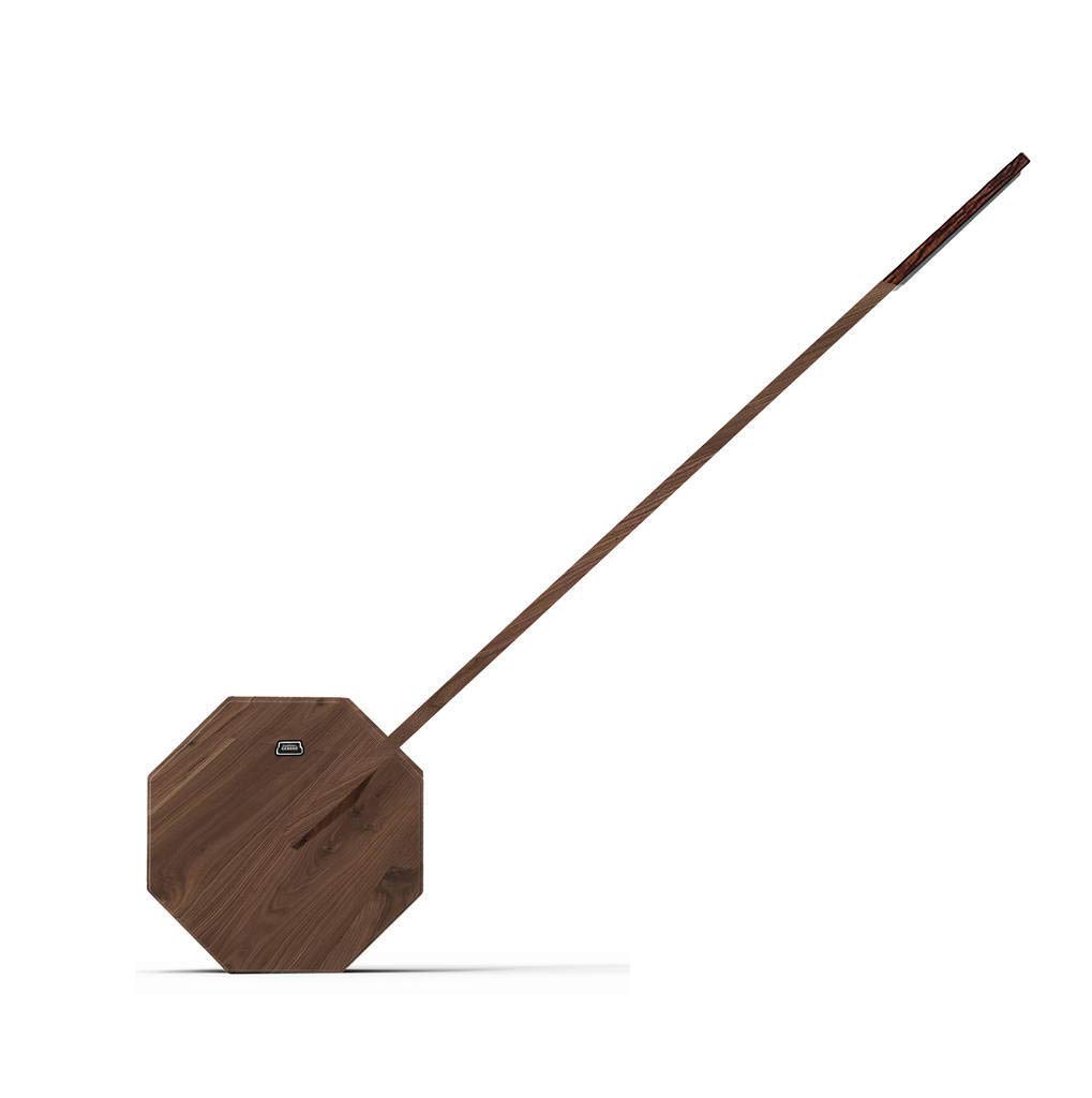 Gingko Design Octagon One Modern Wooden Desk Lamp - Walnut Finish for Home Office, Study & Reading