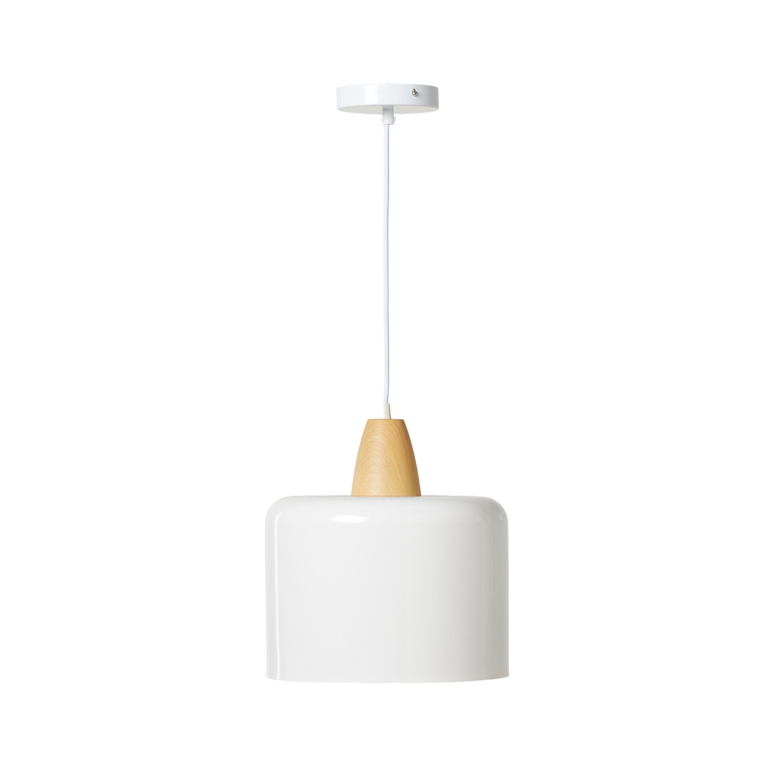 Belmont White Pendant Light Fixture 28x30cm - Perfect for Dining Room, Bedroom, and Living Room Lighting