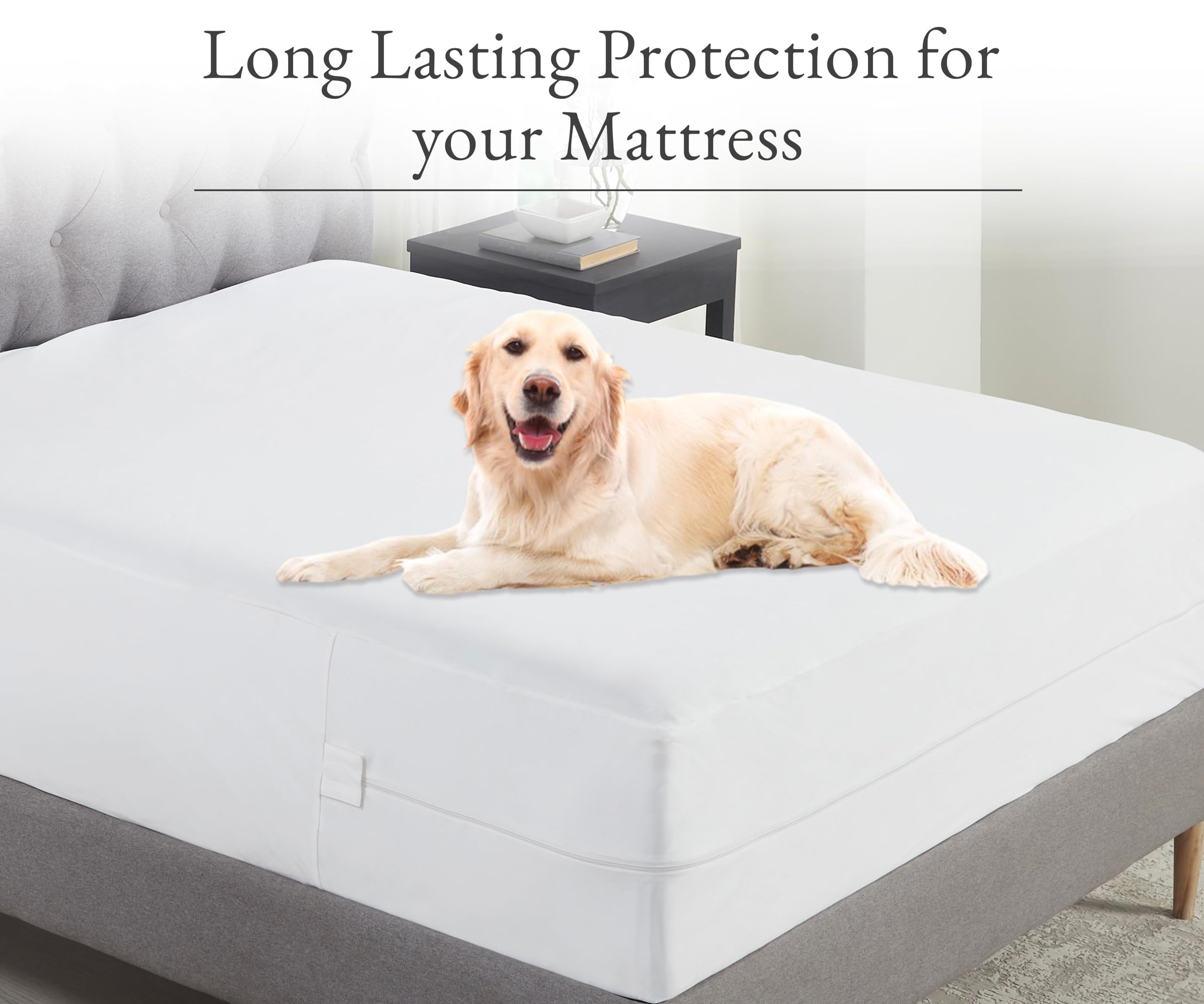 2-Pack King Size Waterproof Mattress Encasement - 6-Sided Zippered Cooling Cover, Premium Noiseless & Absorbent Protection for Bed Bugs & Allergies | Perfect for Hotels, Dorms & Home Use