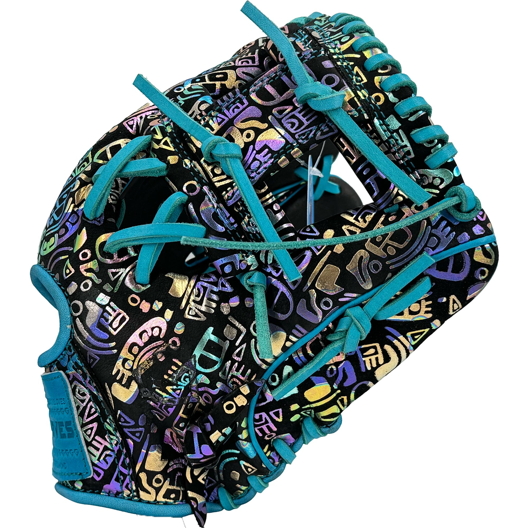 Gem Gloves GEM035 Holographic Aztec Baseball Fielding Glove - Premium Leather Mitt for Training & Games - Perfect for Outfield, Infield & Practice Sessions