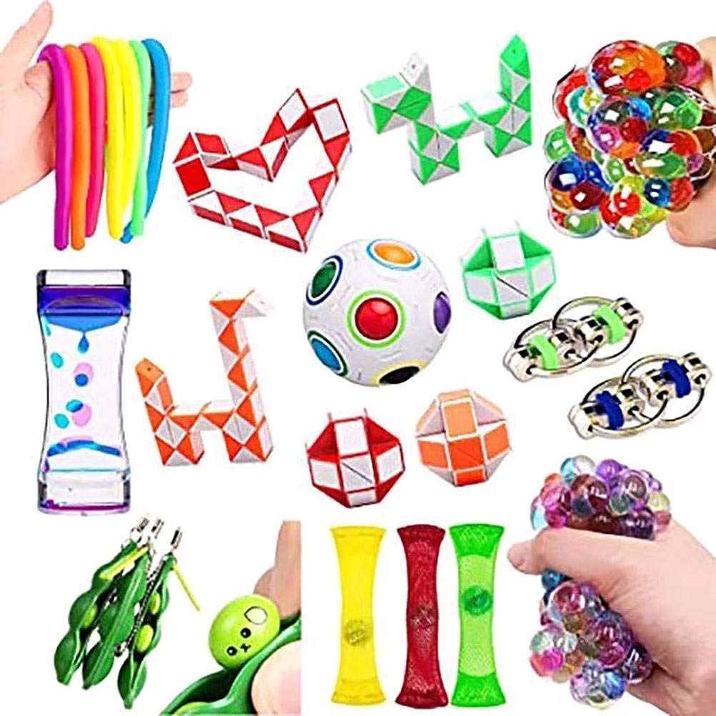 Dan&Dre Sensory Toys Set for Kids & Adults - Stress Relief & Anti-Anxiety Fidget Toys, Birthday Party Favors & Classroom Rewards - Perfect for Autism, ADHD, Anxiety Relief & Focus Improvement