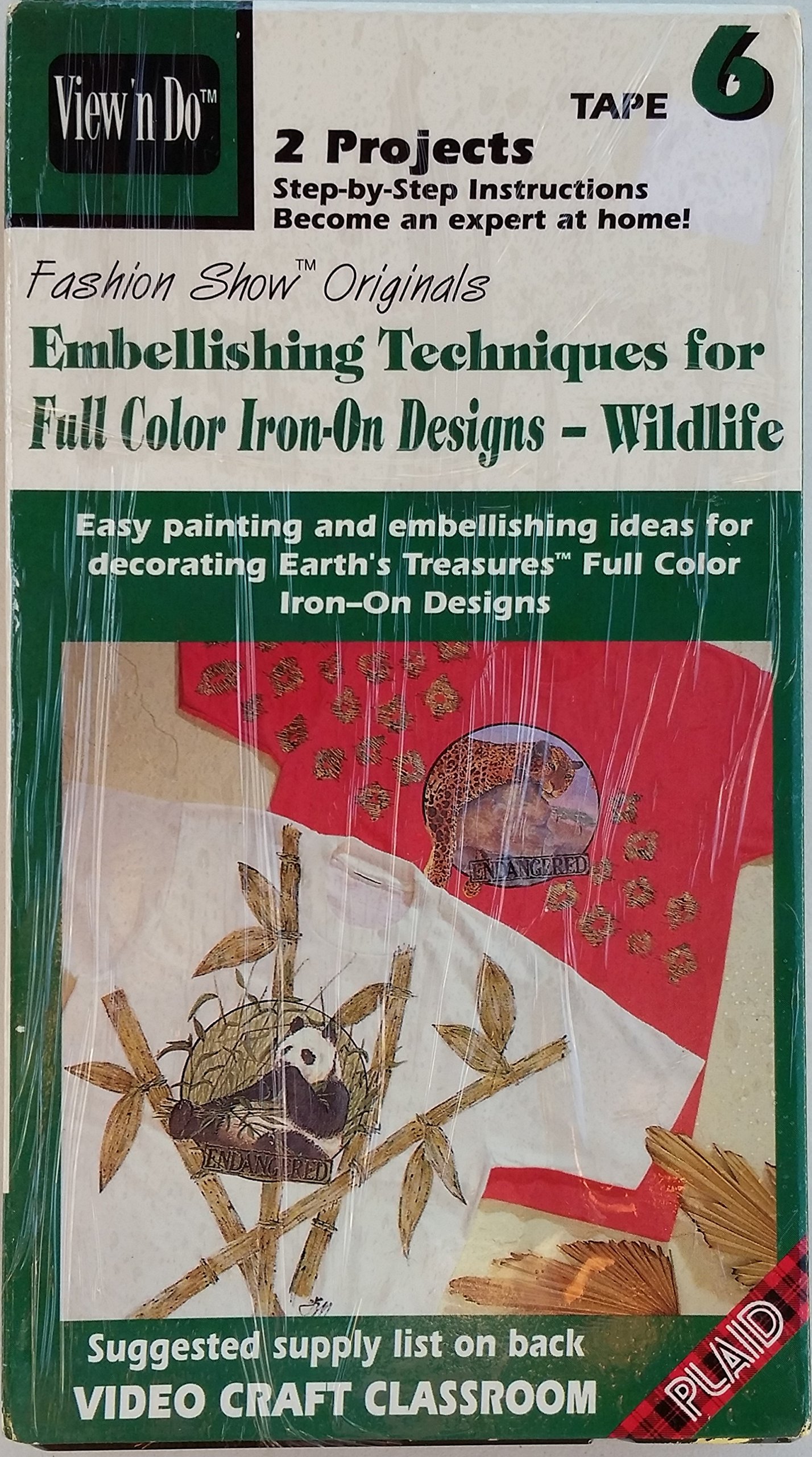 Video Craft Classroom: Full Color Iron-On Wildlife Design Embellishing Techniques - Perfect for DIY T-Shirts, Bags & Home Decor