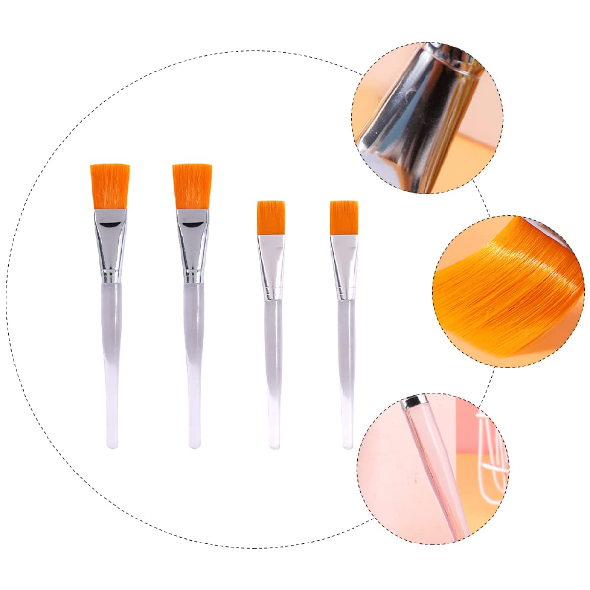 Professional Clear Plastic Skin Facial Applicator Brush - Beauty Body Care & Makeup Tool for Salon, Gel Mask Application, Butter Manual Cosmetic (Transparent) | Perfect for Home Spa & Professional Makeup