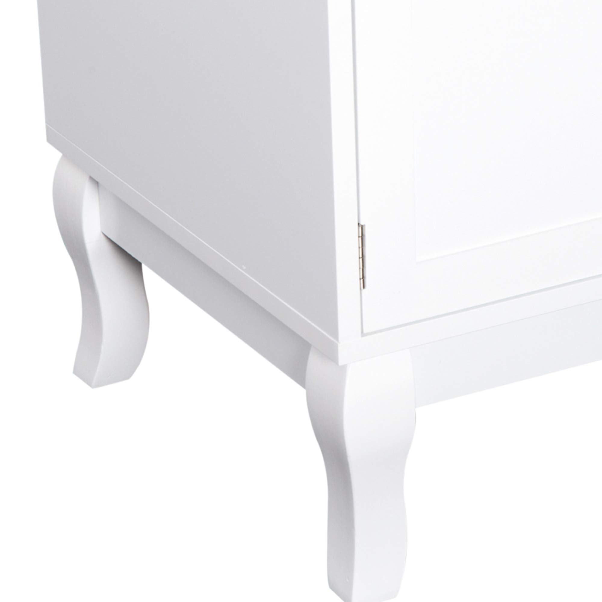 HOMCOM 50 Inch TV Stand with Wooden Doors - Classic Matt White Entertainment Center for Flat Screen TVs 120×45×50.5cm - Perfect for Living Room, Bedroom & Home Theater Setup