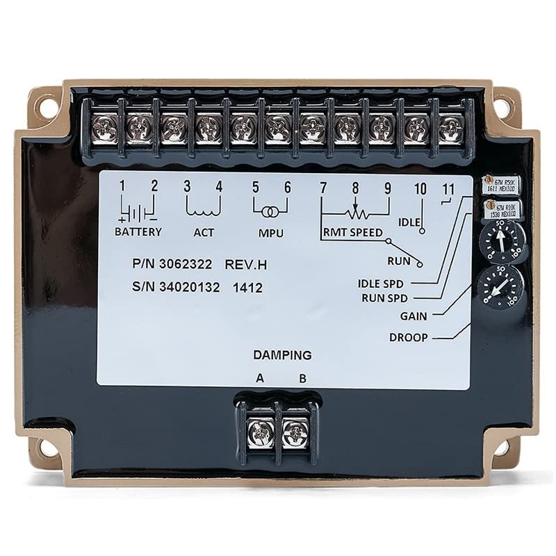 Liseal 3062322 Diesel Engine Speed Controller - Electric Governor Stabilizer & Control Circuit Board Module for Genset Parts | Perfect for Power Generator Maintenance & Industrial Equipment Repair
