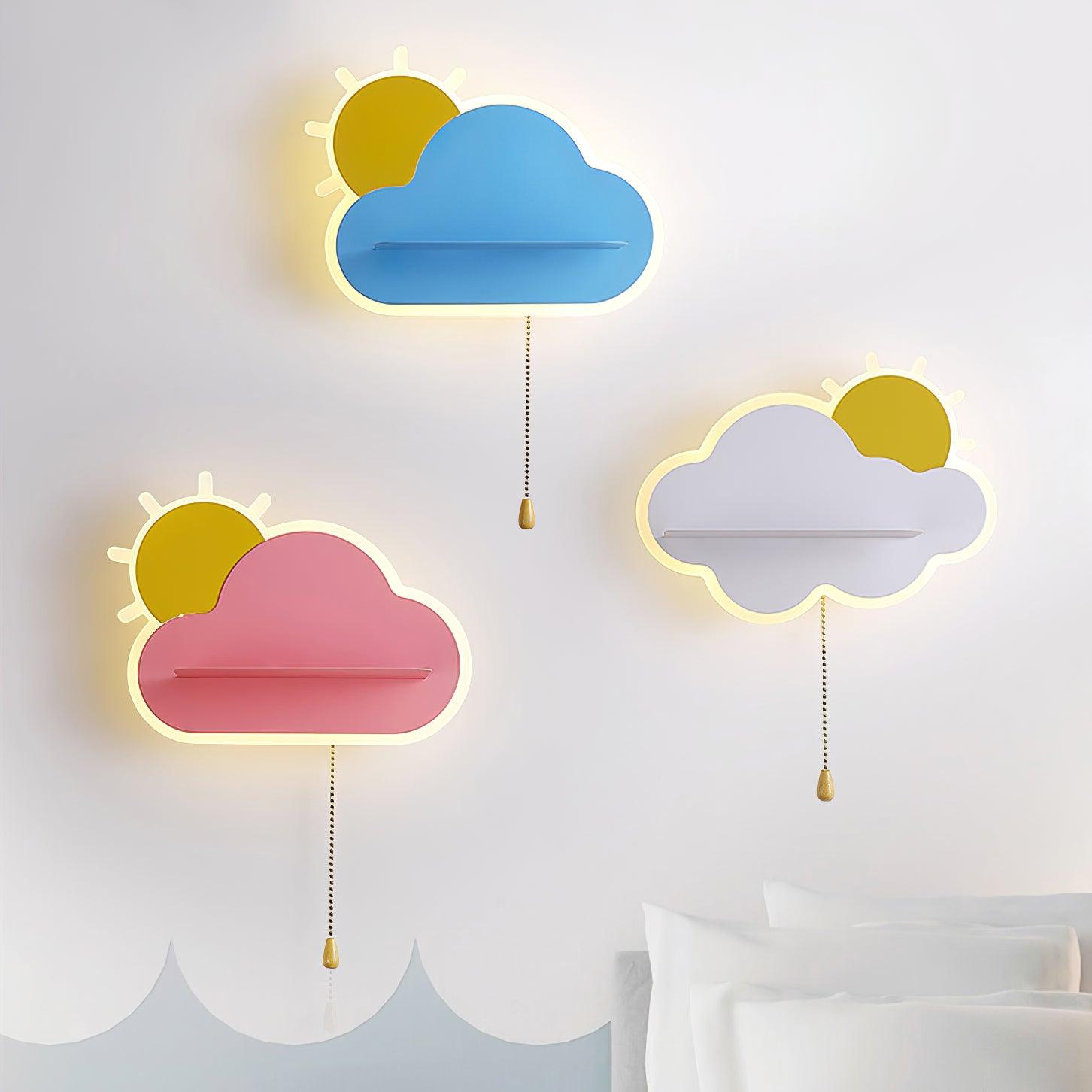 Dreamier Cloud Wall Lamp - Modern LED Night Light for Kids Room, Nursery & Bedroom - Soft Glow Wall Sconce for Relaxing Ambiance & Sleep Aid