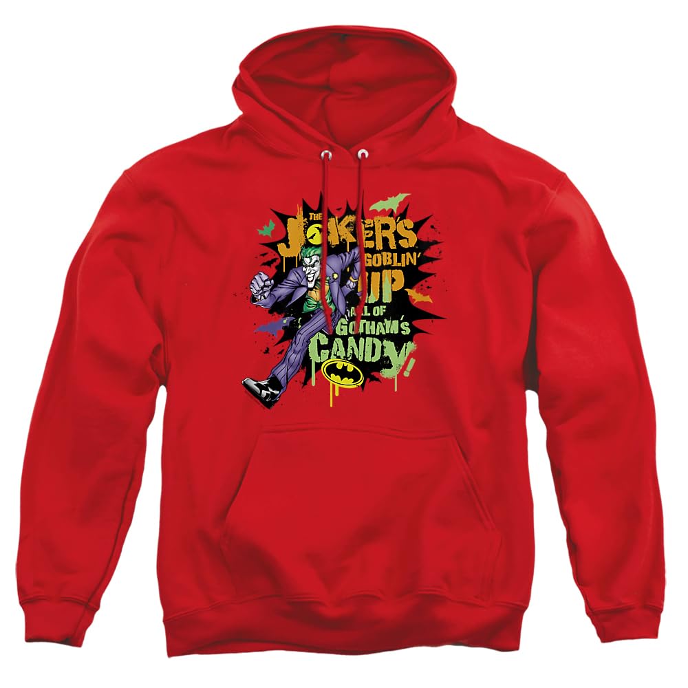 Trevco Batman Goblin Candy Unisex Hoodie for Adults - Pullover Sweatshirt for Cosplay, Halloween & Casual Wear