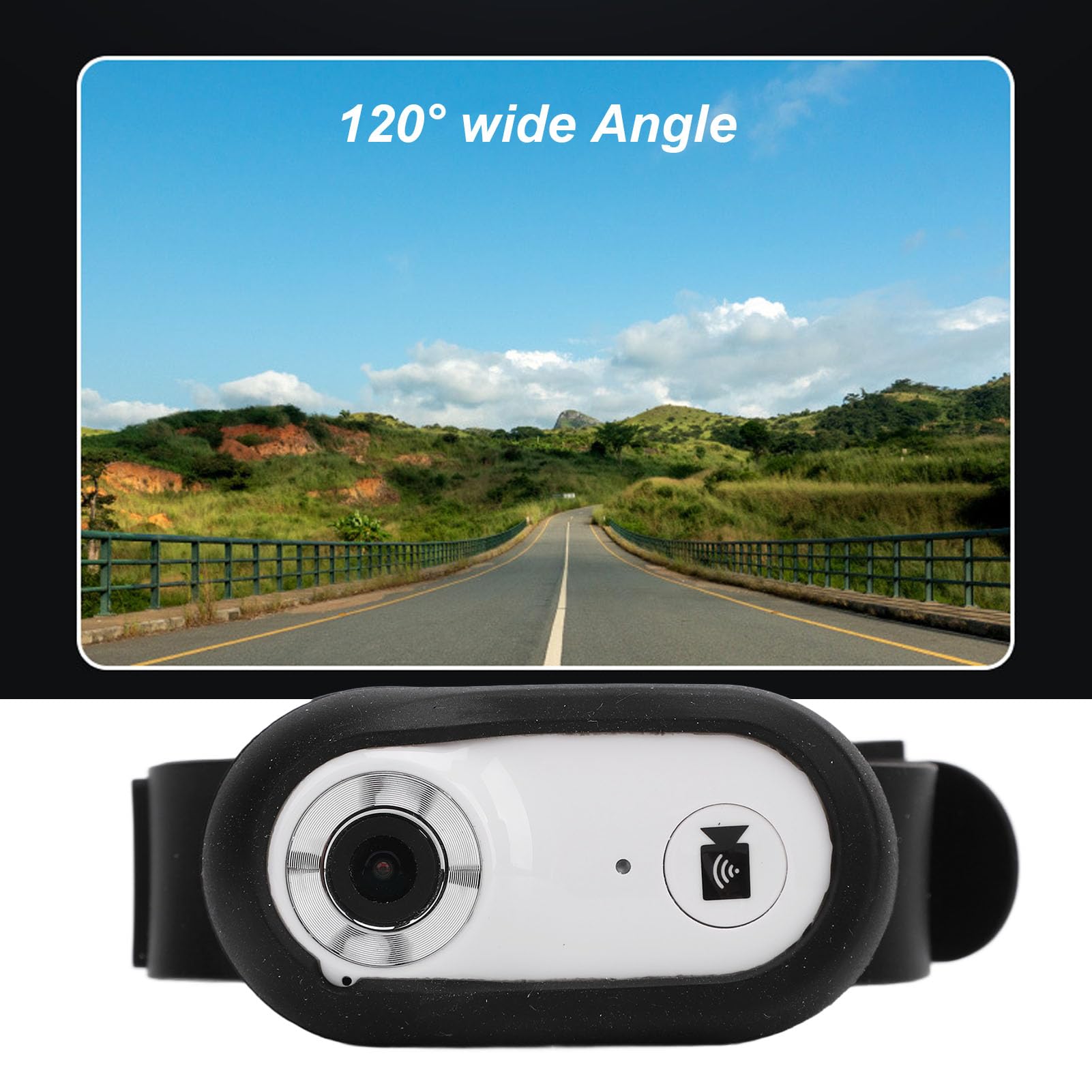 Naroote Cat Collar Camera with Playback - 350mAh Battery, 120° Wide Angle Pet Action Camera for Indoor & Outdoor Use - Perfect for Monitoring Pets at Home or Adventures (White)