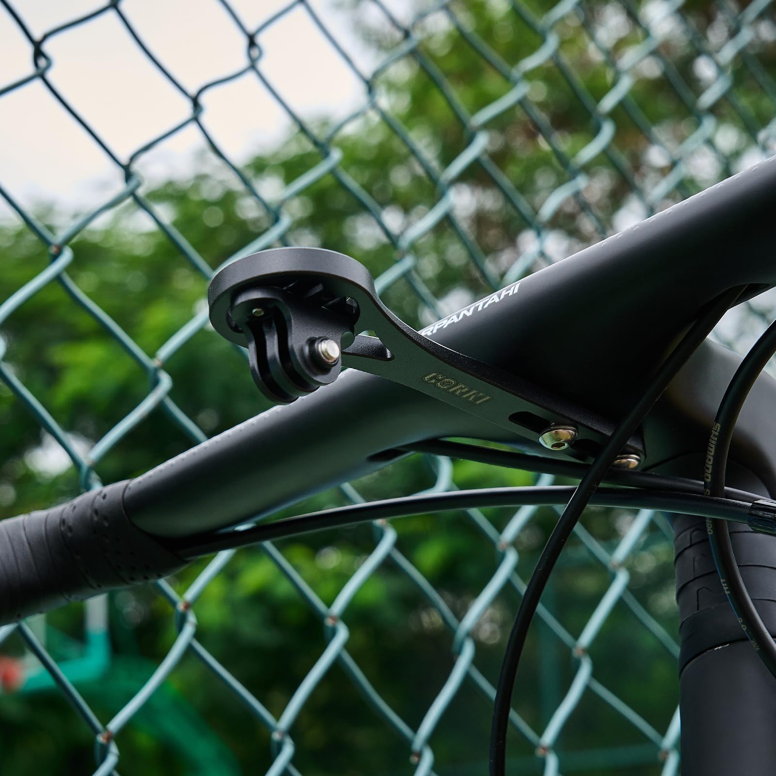 Corki Cycles Out Front Bike Computer Mount - Compatible with Garmin, Wahoo, Bryton & Cateye GPS - Secure Handlebar Attachment for Road & Mountain Biking