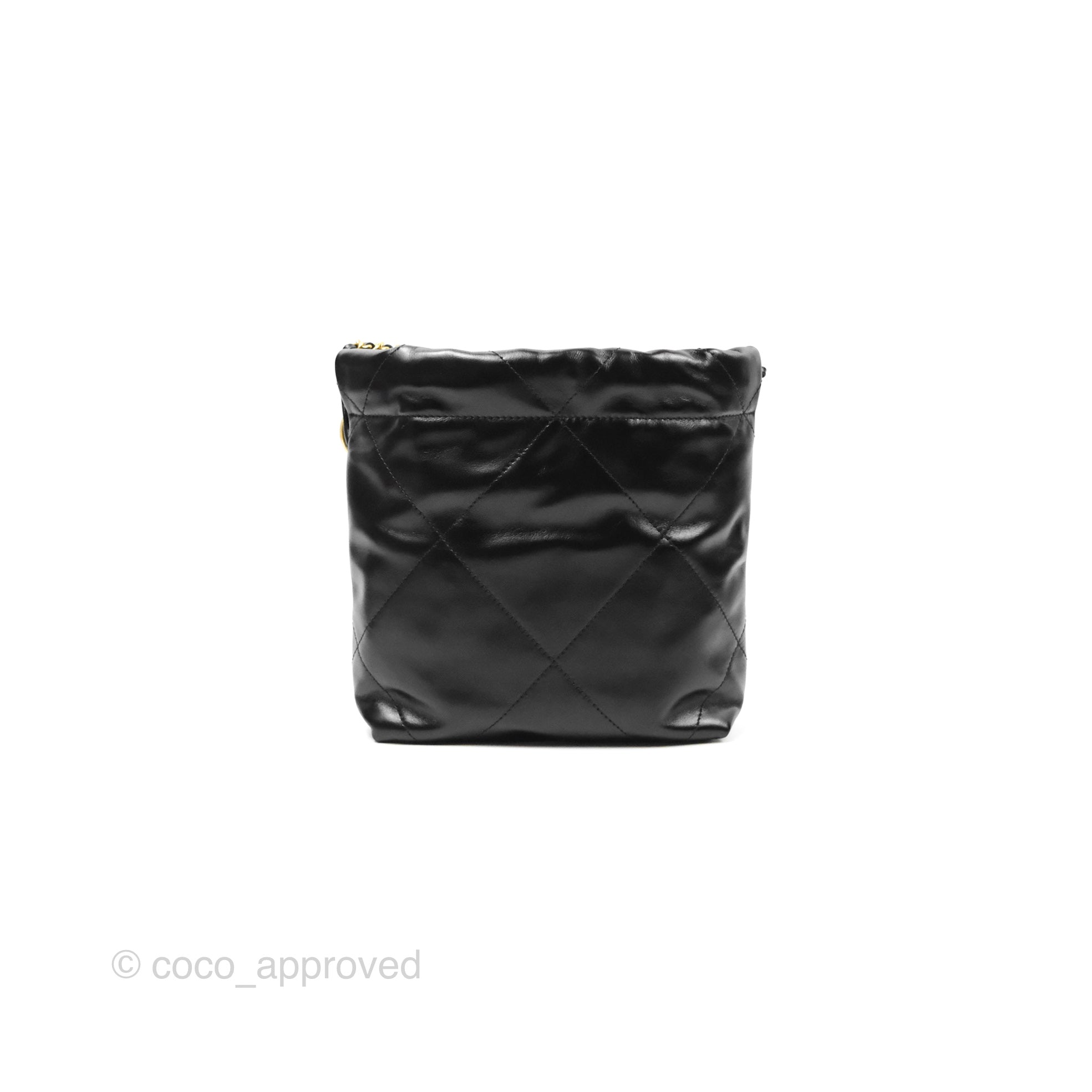 Chanel 22 Mini Bag Black Crumpled Calfskin Leather Crossbody Purse for Women | Luxury Designer Handbag for Date Night, Parties & Everyday Use