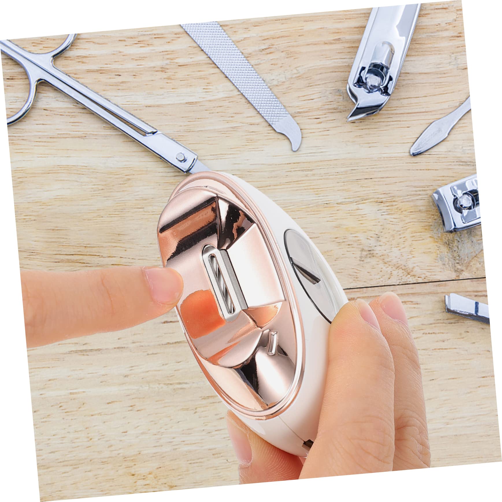 VICASKY 4-Piece Kids Electric Nail Trimmer Set - Gentle Nail File & Cutter for Baby & Toddler Nails - Safe Nail Care Kit for Home & Travel Use - Perfect for Toenails, Fingernails & Pedicure Accessories