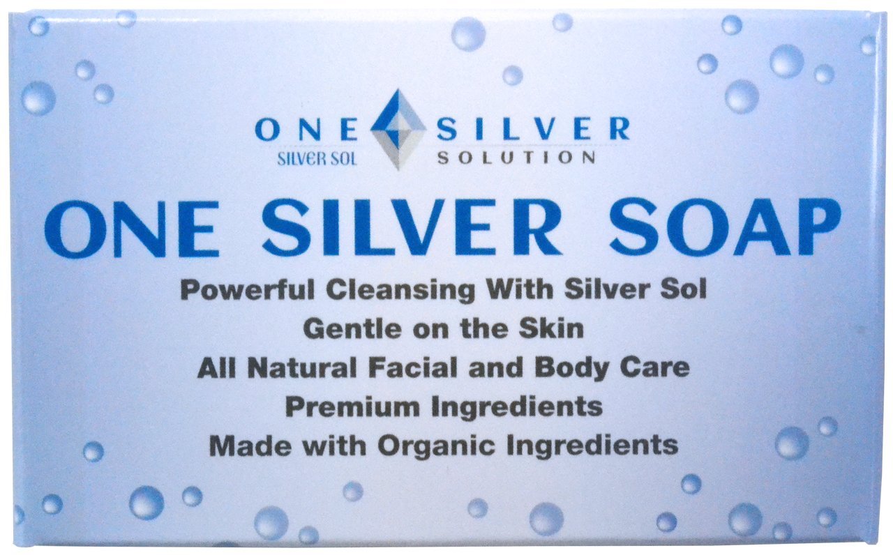 Silver Sol Soap - Antibacterial Facial & Body Bar for Acne, Eczema & Skin Care | Gentle Cleansing for Daily Use at Home or Travel
