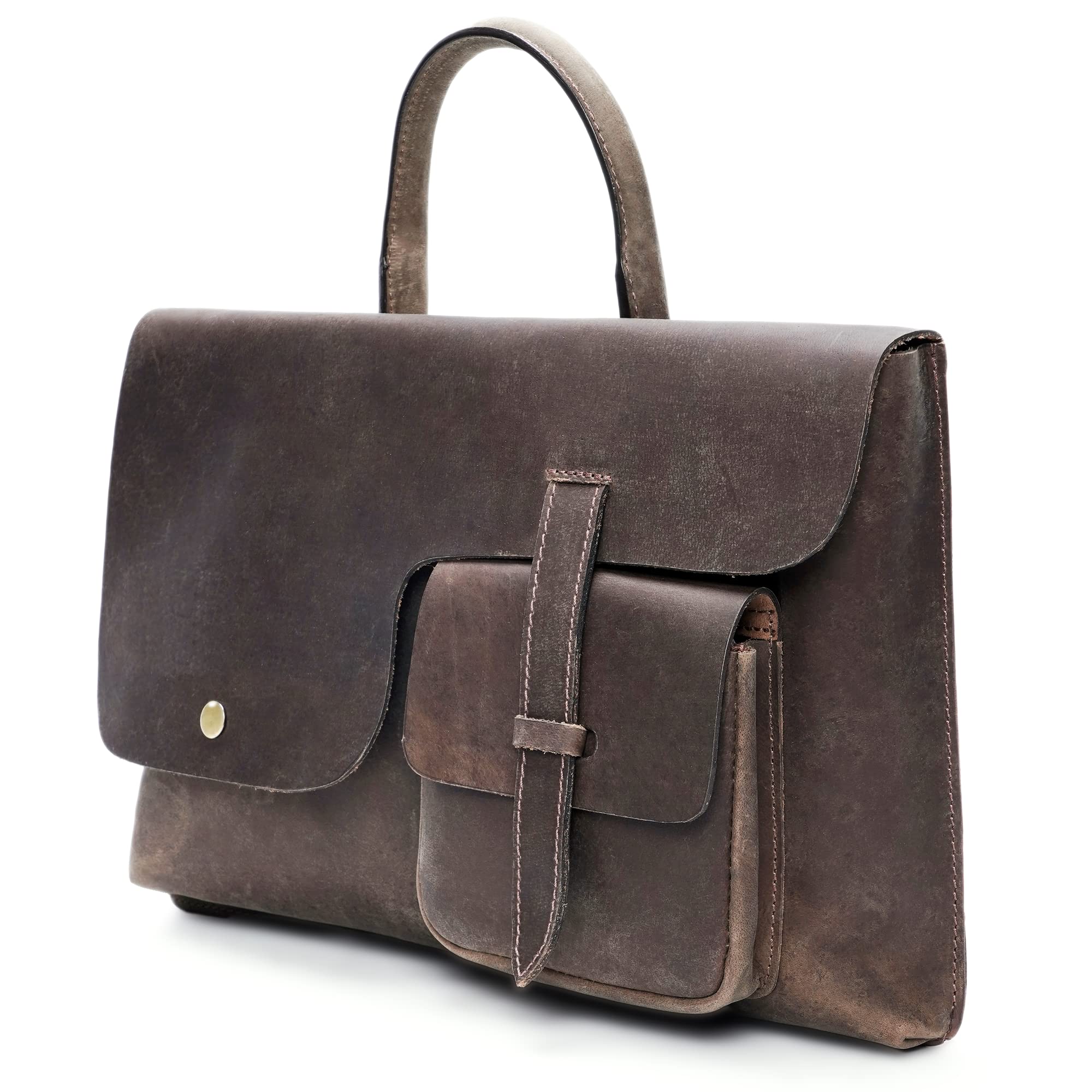 LUXEORIA Genuine Leather Laptop Bag for Men & Women - Office & Travel