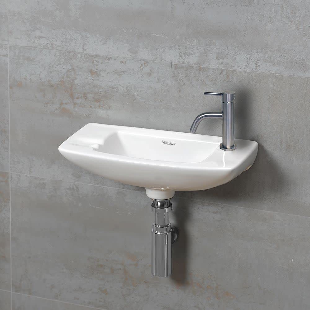 Waterhaus Solid Stainless Steel Single Lever Small Lavatory Faucet - Compact Bathroom Sink Faucet for Powder Room, Guest Bath & Small Spaces
