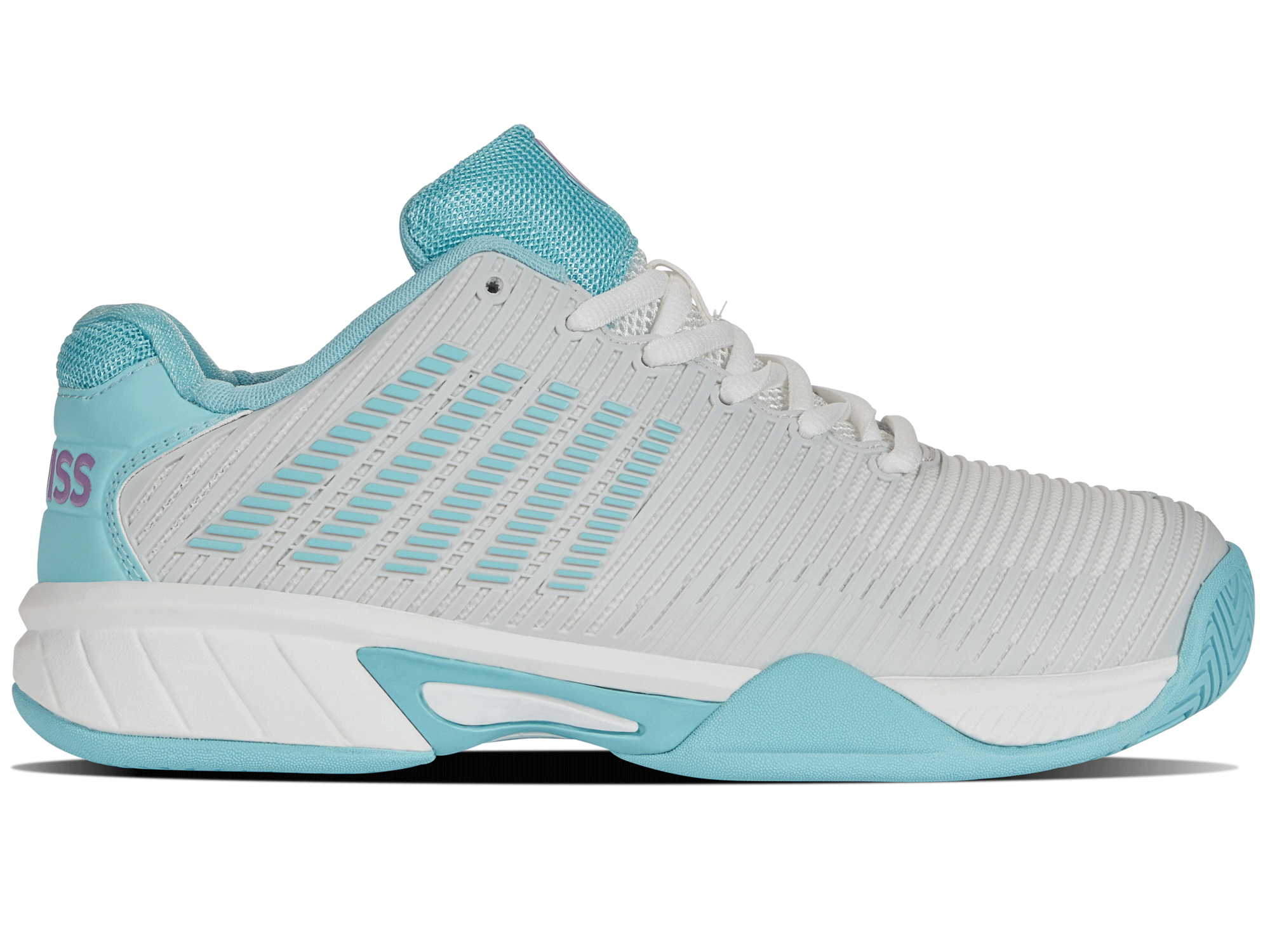 Hypercourt Express 2 Tennis Shoes for Women - Brilliant White/Angel Blue/Sheer Lilac | Lightweight & Breathable Court Sneakers | Perfect for Tennis, Pickleball & Casual Wear