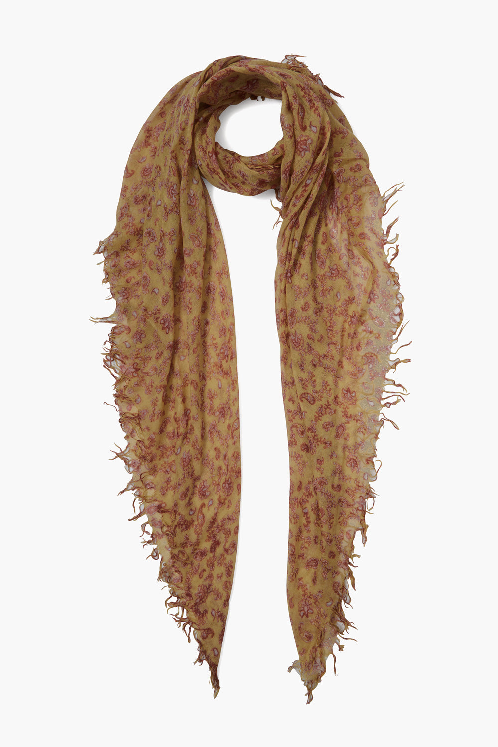 Luxury Cashmere Silk Scarf - Soft Chai Tea Paisley Pattern Wrap for Women - Perfect for Winter Fashion, Office Wear & Gift Giving