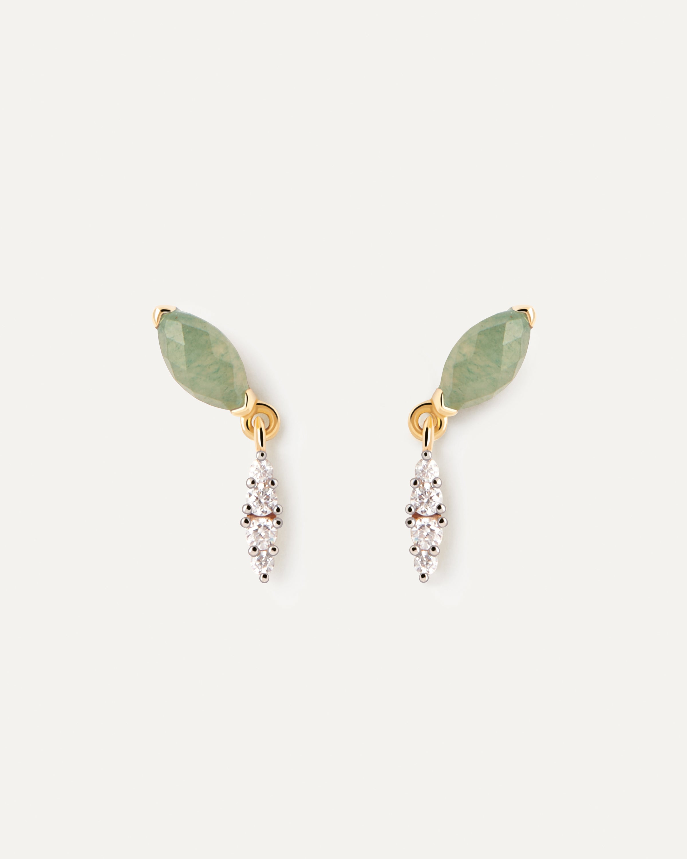 Green Aventurine Ginger Single Earring - Healing Crystal Jewelry for Women - Perfect for Meditation, Yoga & Spiritual Healing