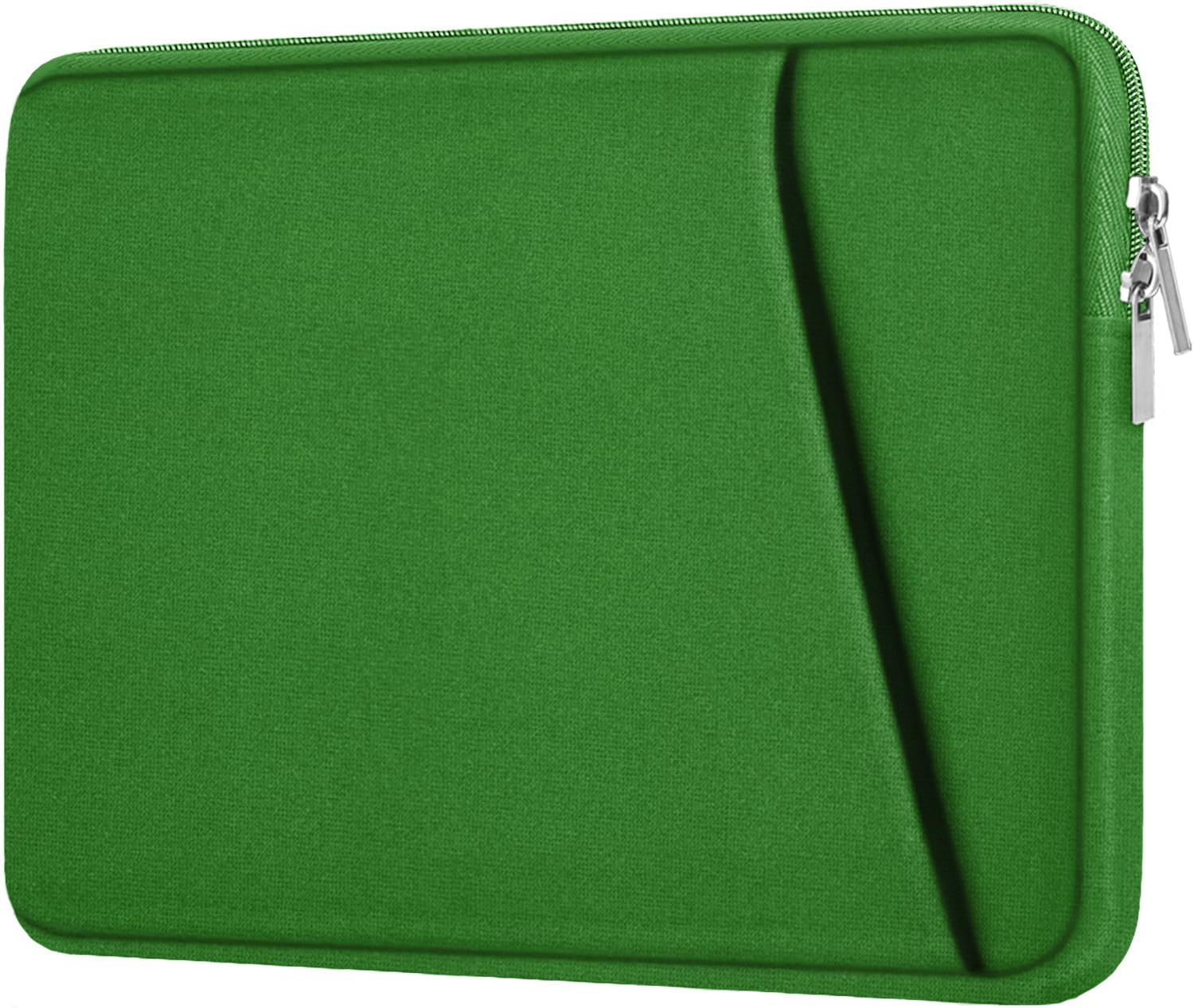 Askuko 15.6 Inch Laptop Sleeve - Shockproof Protective Case for HP, Dell, Asus, Lenovo Notebooks with Front Pocket, Dark Green - Perfect for Work, Travel, and School