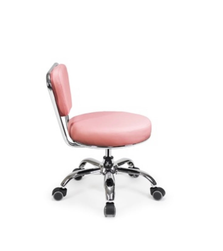 Dayton Rolling Stool - Adjustable Height Rolling Chair with Wheels for Salon, Workshop, and Office Use