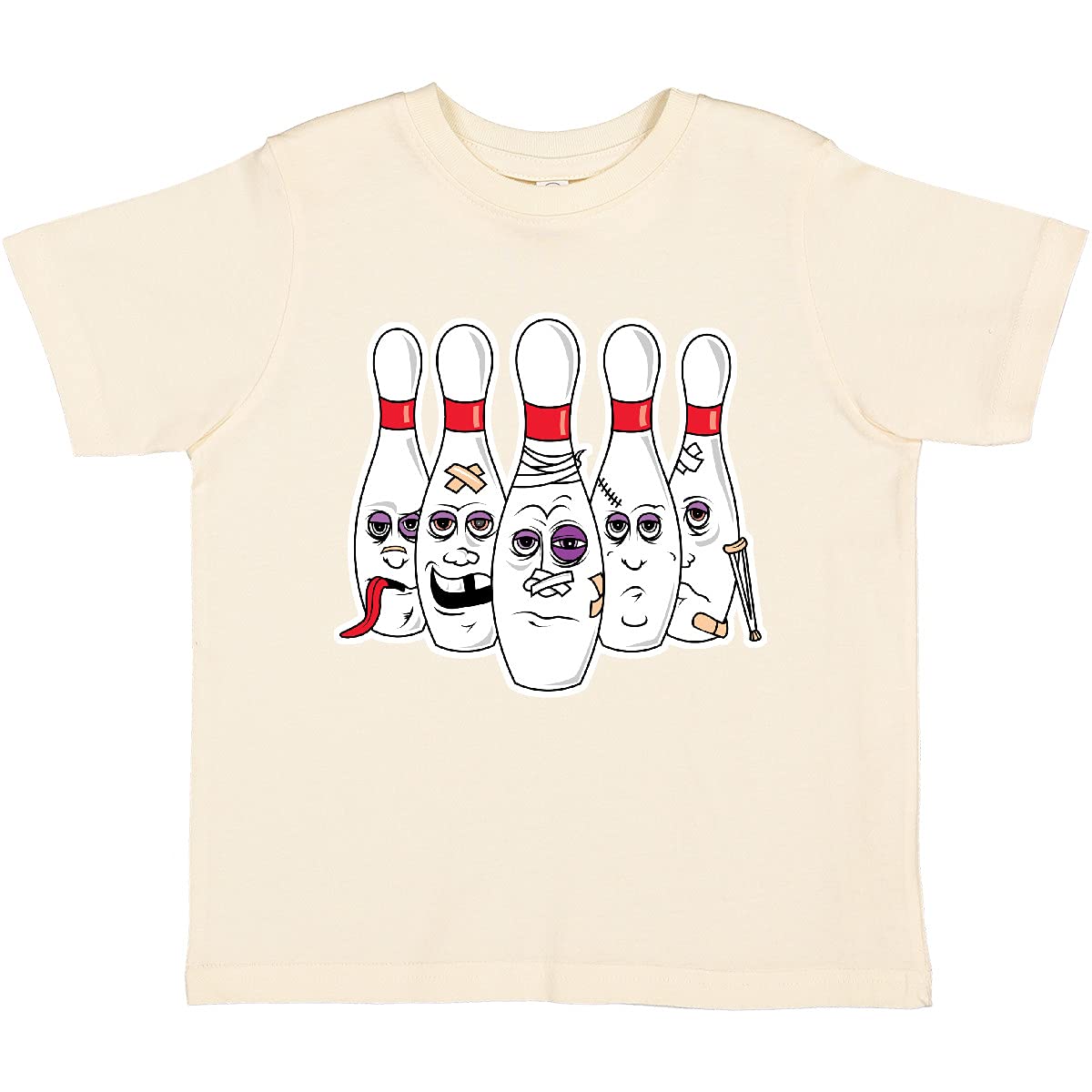 Beat Up Bowling Pins Toddler T-Shirt | Cute Graphic Tee for Kids | Soft Cotton Casual Wear for Playdates & Family Outings