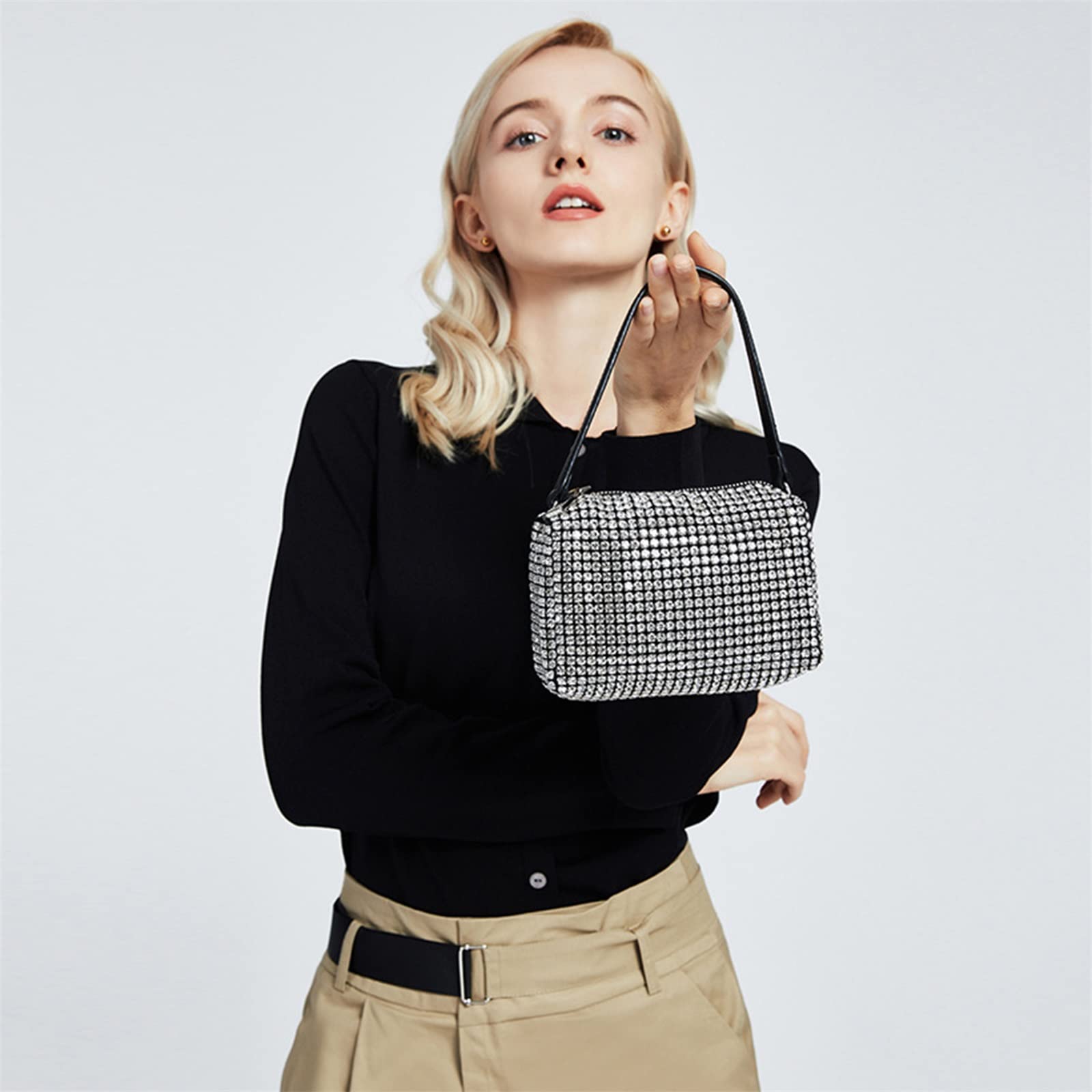 Sparkling Rhinestone Crossbody Bag for Women - Elegant Crystal Evening Clutch Purse with Shiny Bling Design for Wedding, Prom, Cocktail Party & Date Night | Perfect Luxury Accessory for Special Occasions