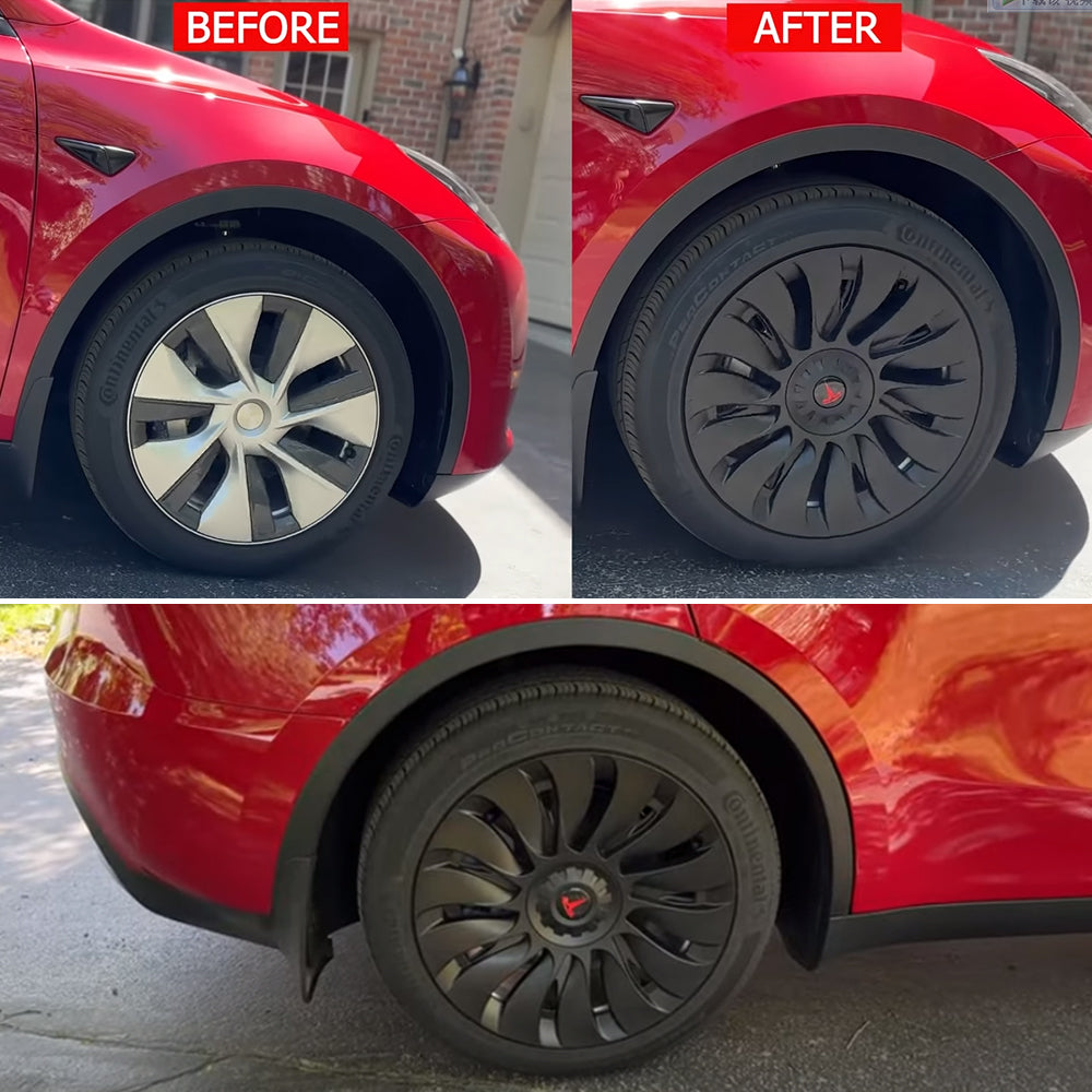 Tesla Model Y Überturbine Wheel Covers - Matte Black 19