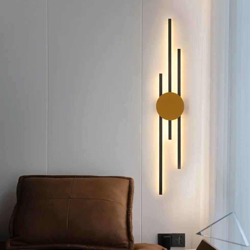 Modern Geometry LED Up and Down Wall Lights - Dimmable Indoor/Outdoor Lighting Fixtures for Bedroom, Living Room, Patio, and Staircase