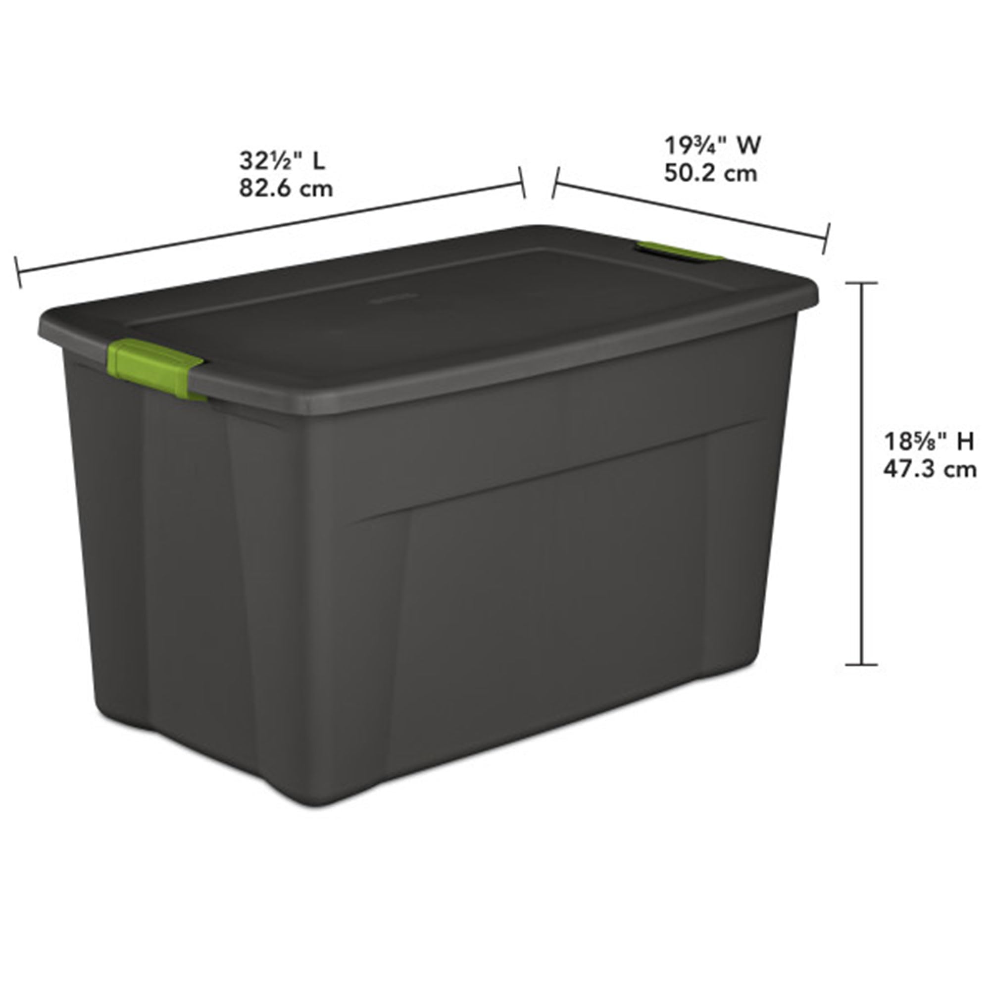 Sterilite 16-Pack 35 Gallon Large Plastic Storage Bins with Lids - Durable Gray Box Containers for Home Organization, Garage Storage & Moving Supplies