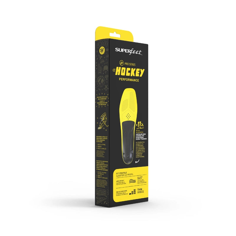 Superfeet Hockey Performance Insoles - Premium Arch Support for Hockey Skates - Enhance Comfort & Stability on Ice - Perfect for Hockey Players & Ice Skaters